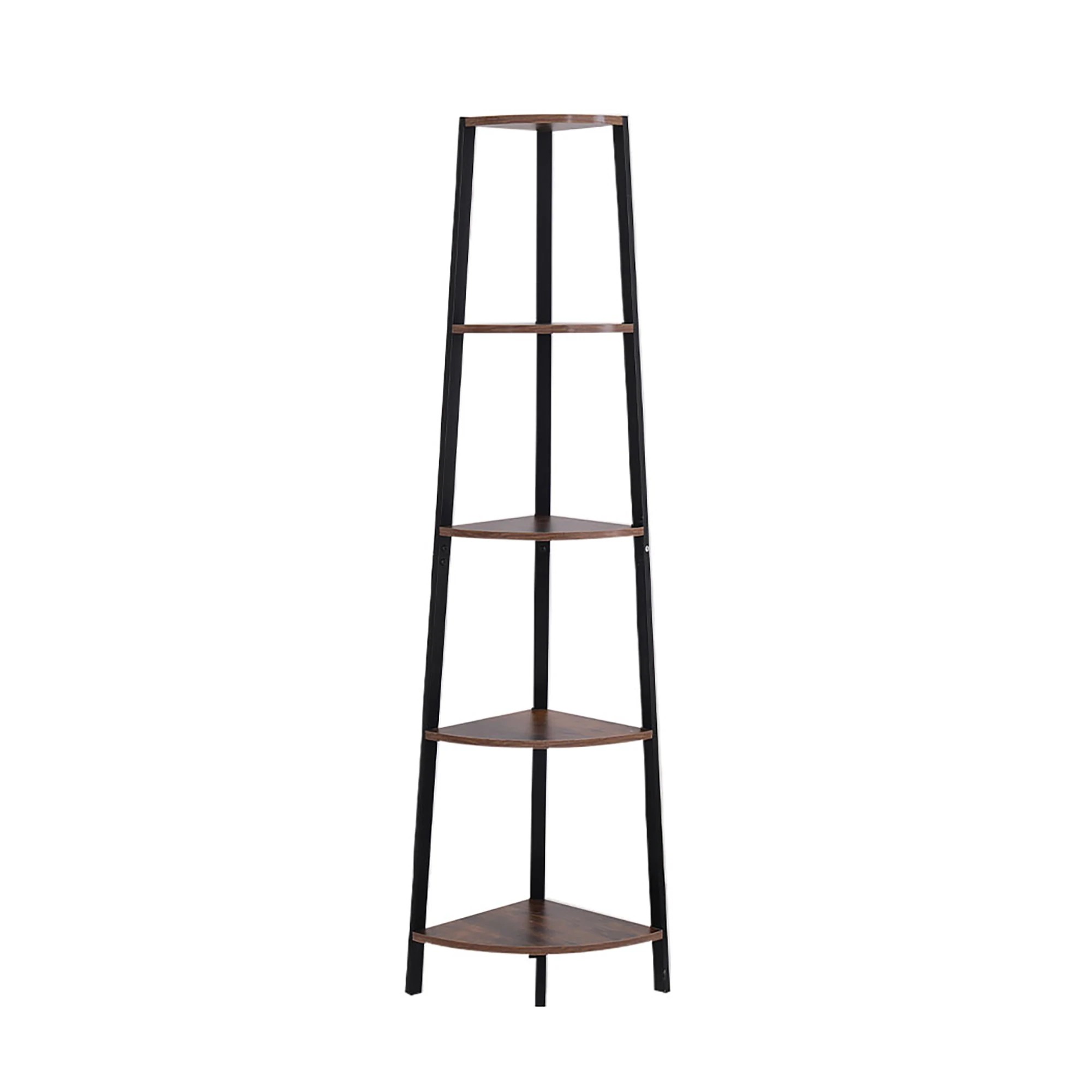 2 Levede 5 Tier Corner Shelf - Brown, 2 of 7