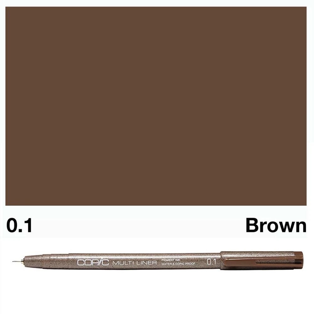 4 Copic Multiliner Inking Pens Assorted Sizes 4 Pack Brown, 4 of 6