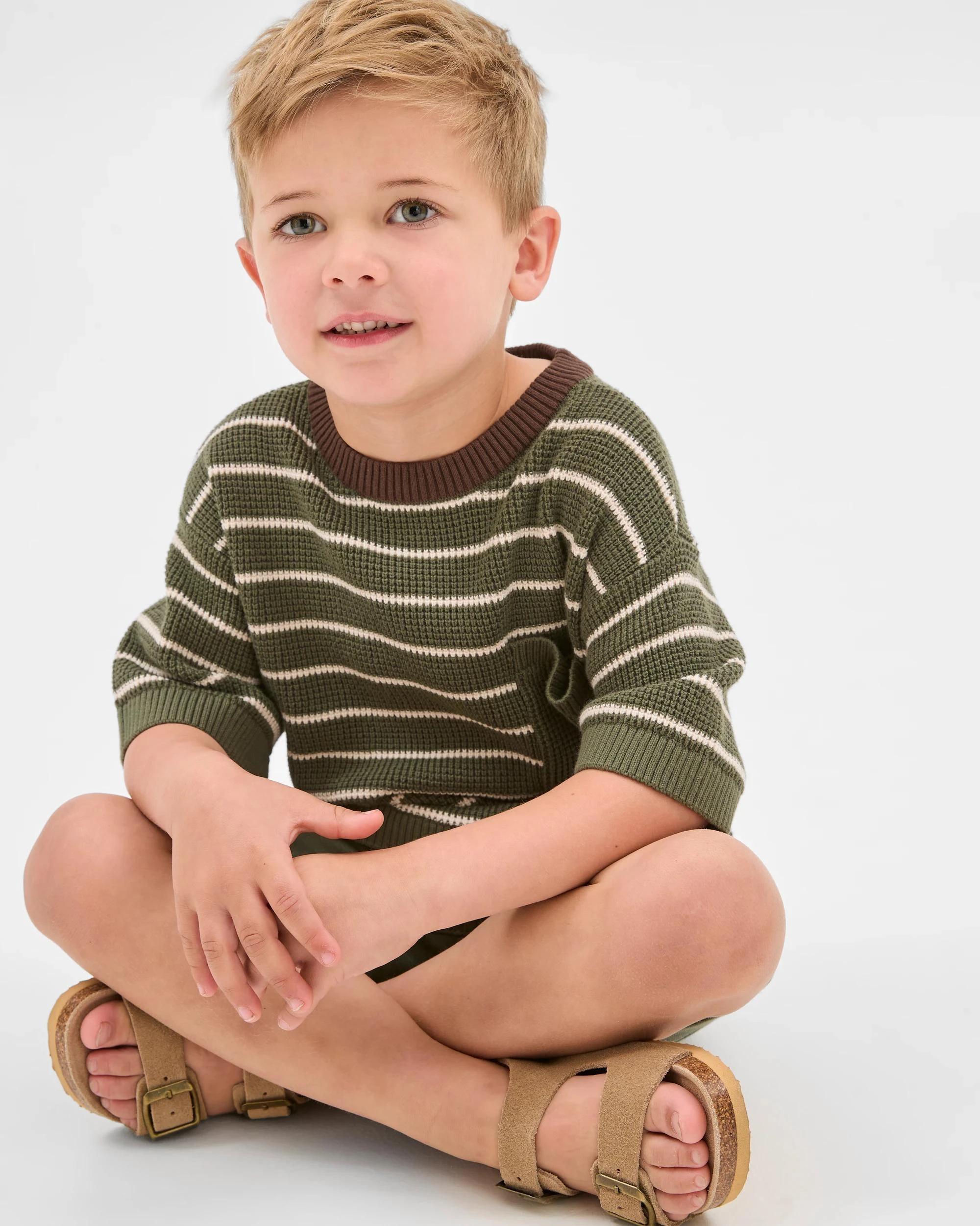 2 Target Australian Cotton Knit T-Shirt GREEN STRIPE, 2 of 6