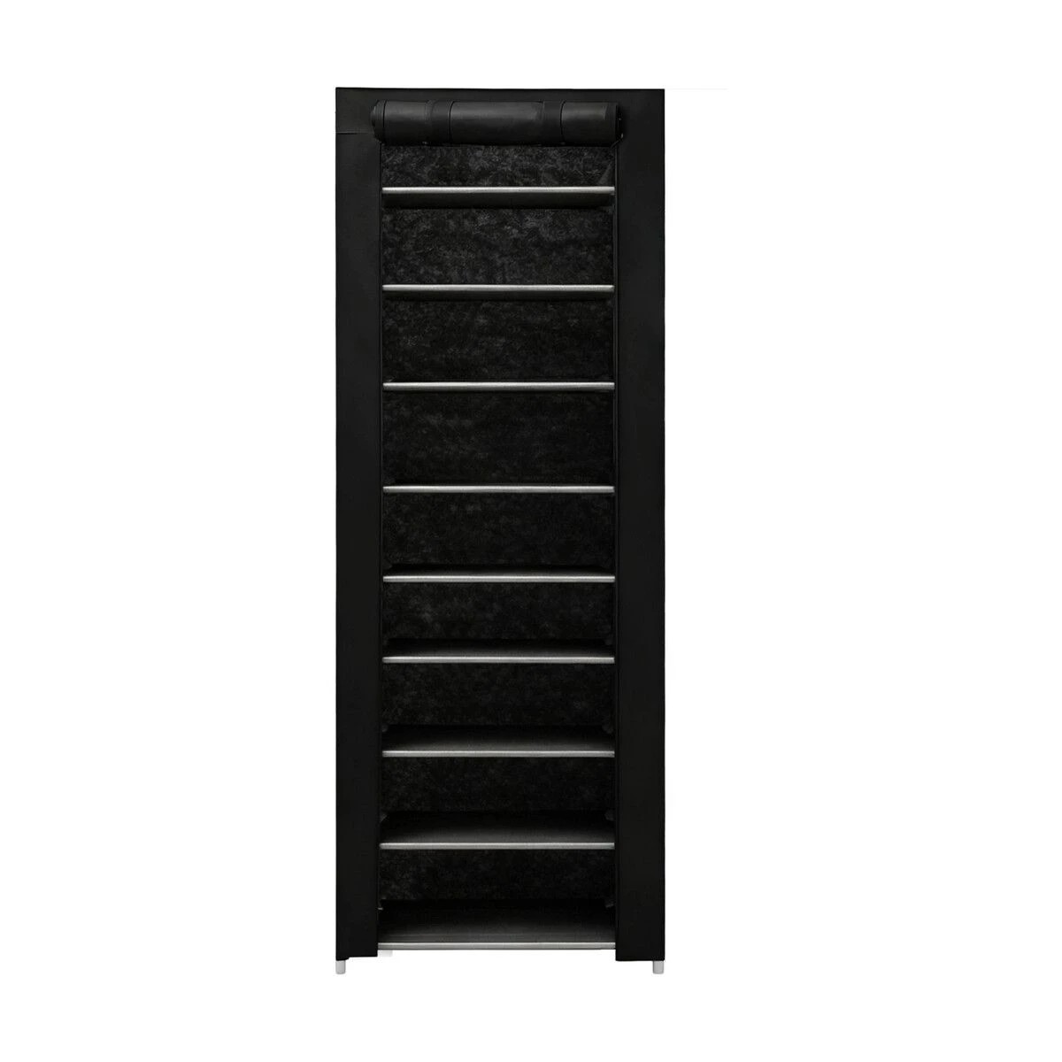 1 Ausway 9 Tier Shoe Rack Cabinet Footwear Storage Organiser Vertical Wardrobe Tall Stackable Shelves Stand, 1 of 4