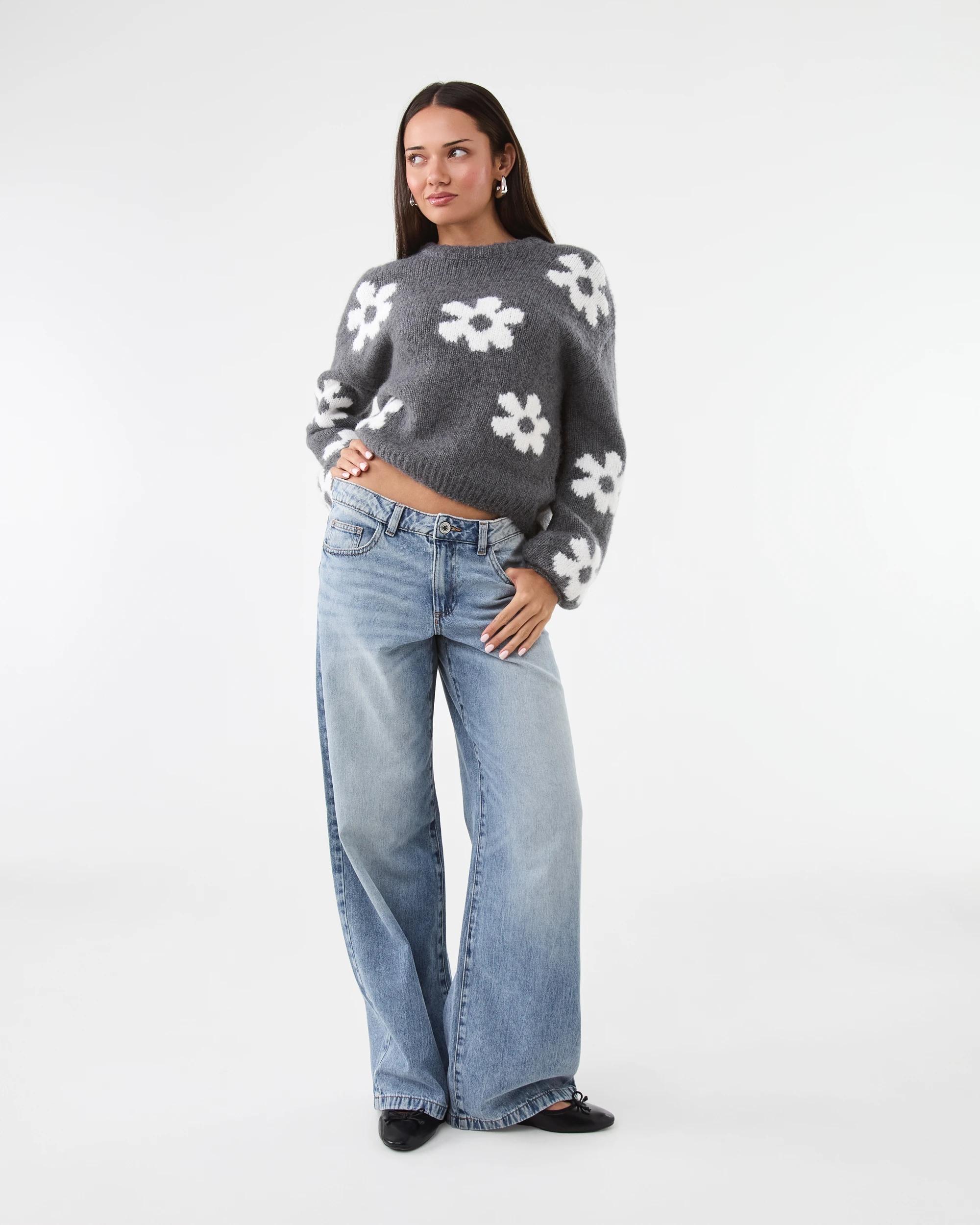 2 Daisy Print Knit Jumper Floral, 2 of 8