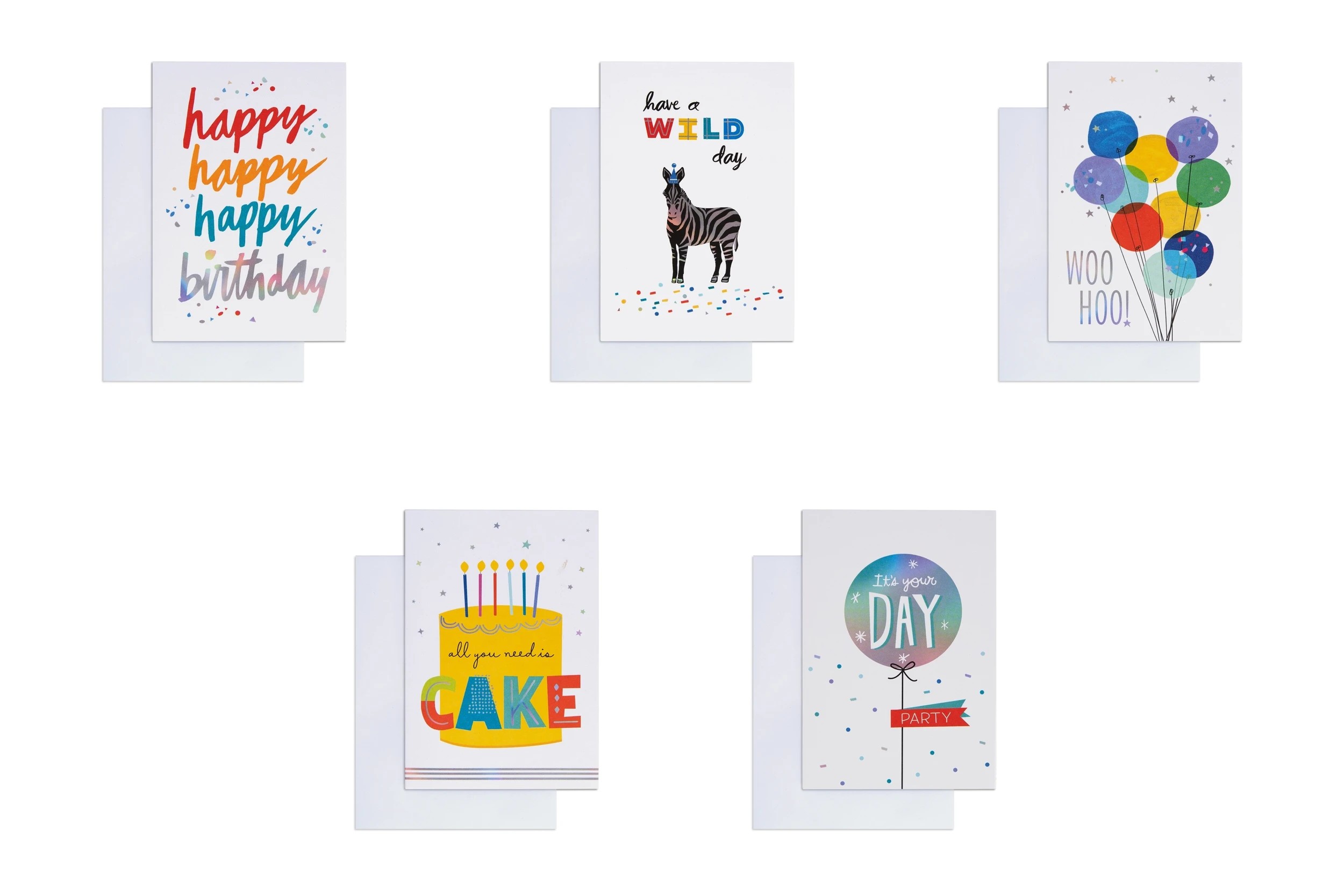 2 10 Pack Creative Publishing by Hallmark Colourful Contemporary Birthday Cards, 2 of 3