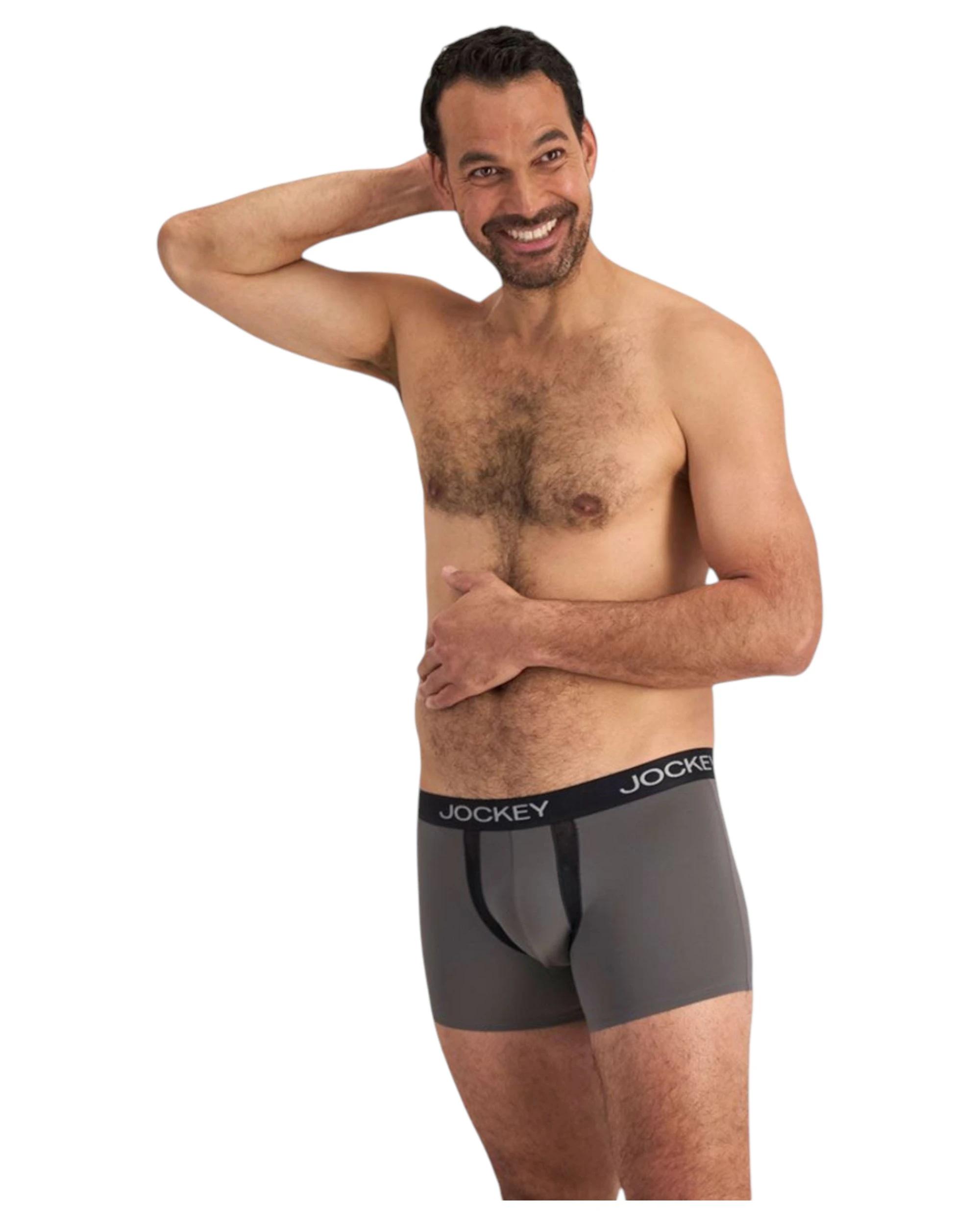 7 Jockey 4 Pack Mens Chafe Proof Pouch /Grey Underwear MULTI, 7 of 7