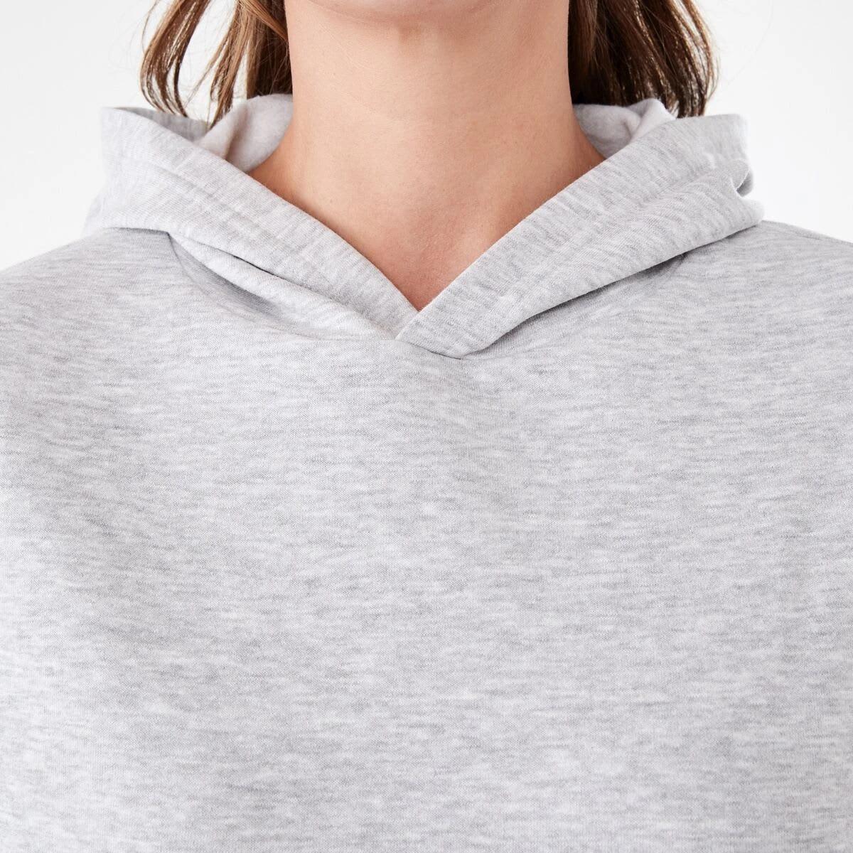 5 Active Womens Core Pop Over Hoodie SOFT GREY MARLE, 5 of 6
