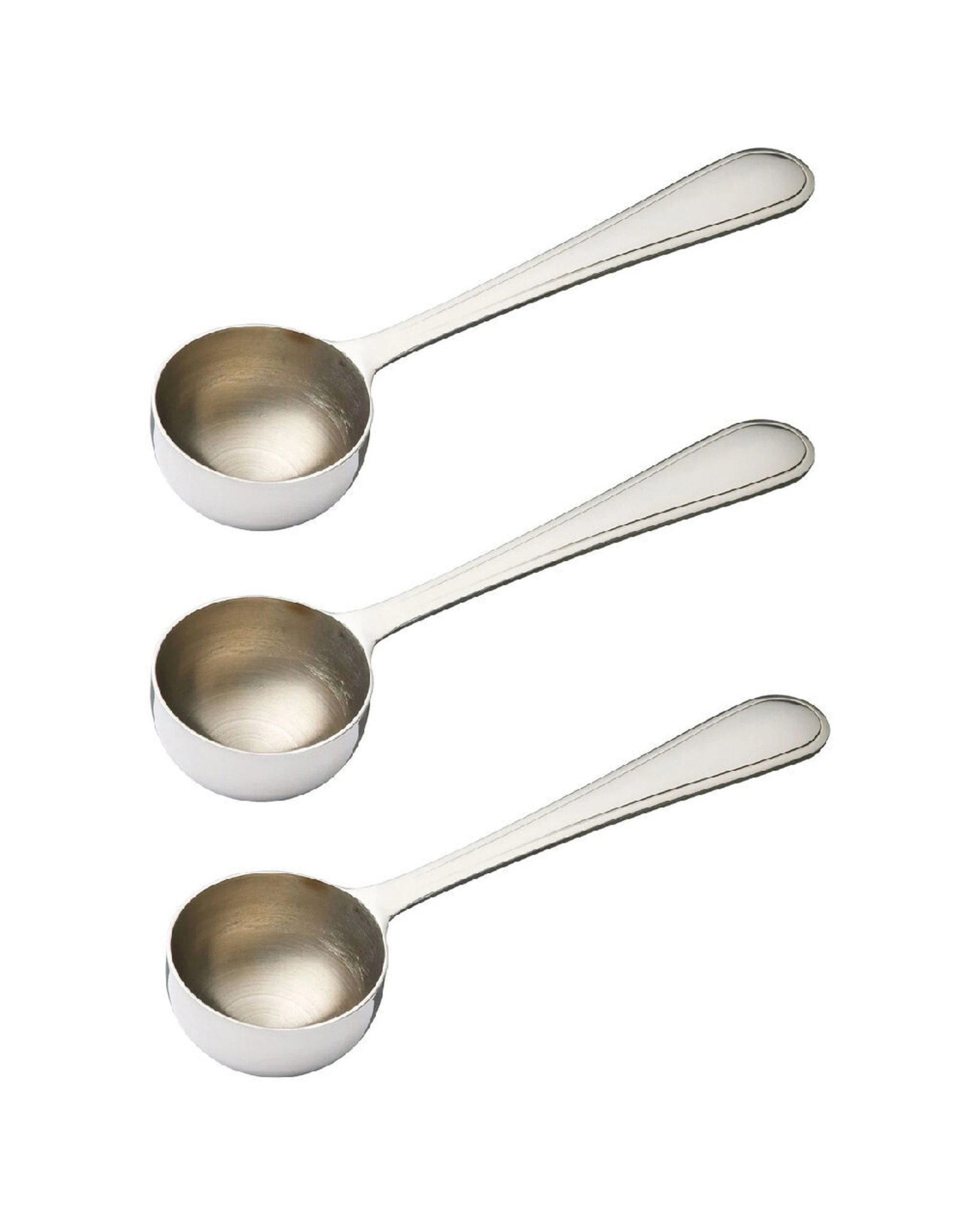 1 La Cafetiere 3 Pack 15cm Stainless Steel Coffee Measuring Scoop - Silver, 1 of 4