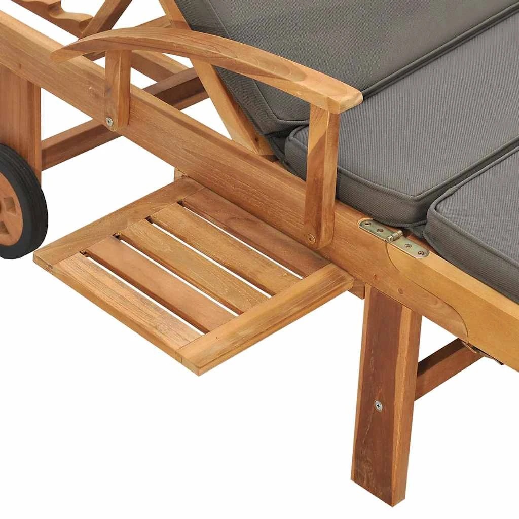 7 vidaXL Sunlounger Multi-Position Backrest - Grey, 7 of 9