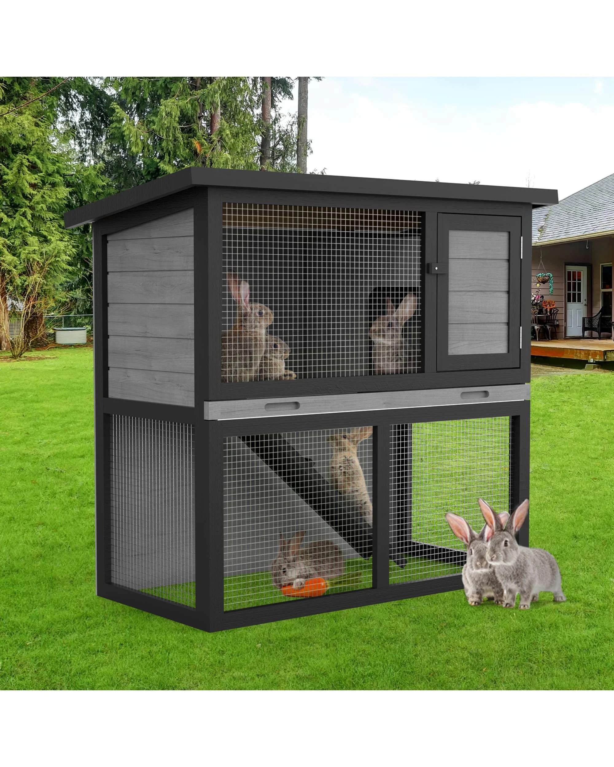 6 Advwin Rabbit Hutch Chicken Coop, 6 of 8
