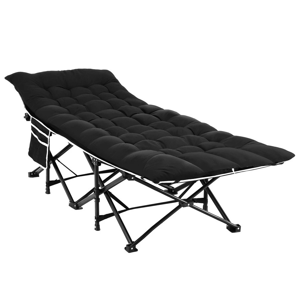 1 Artiss Folding Bed With Mattress Heavy Duty  185CM - Black, 1 of 8