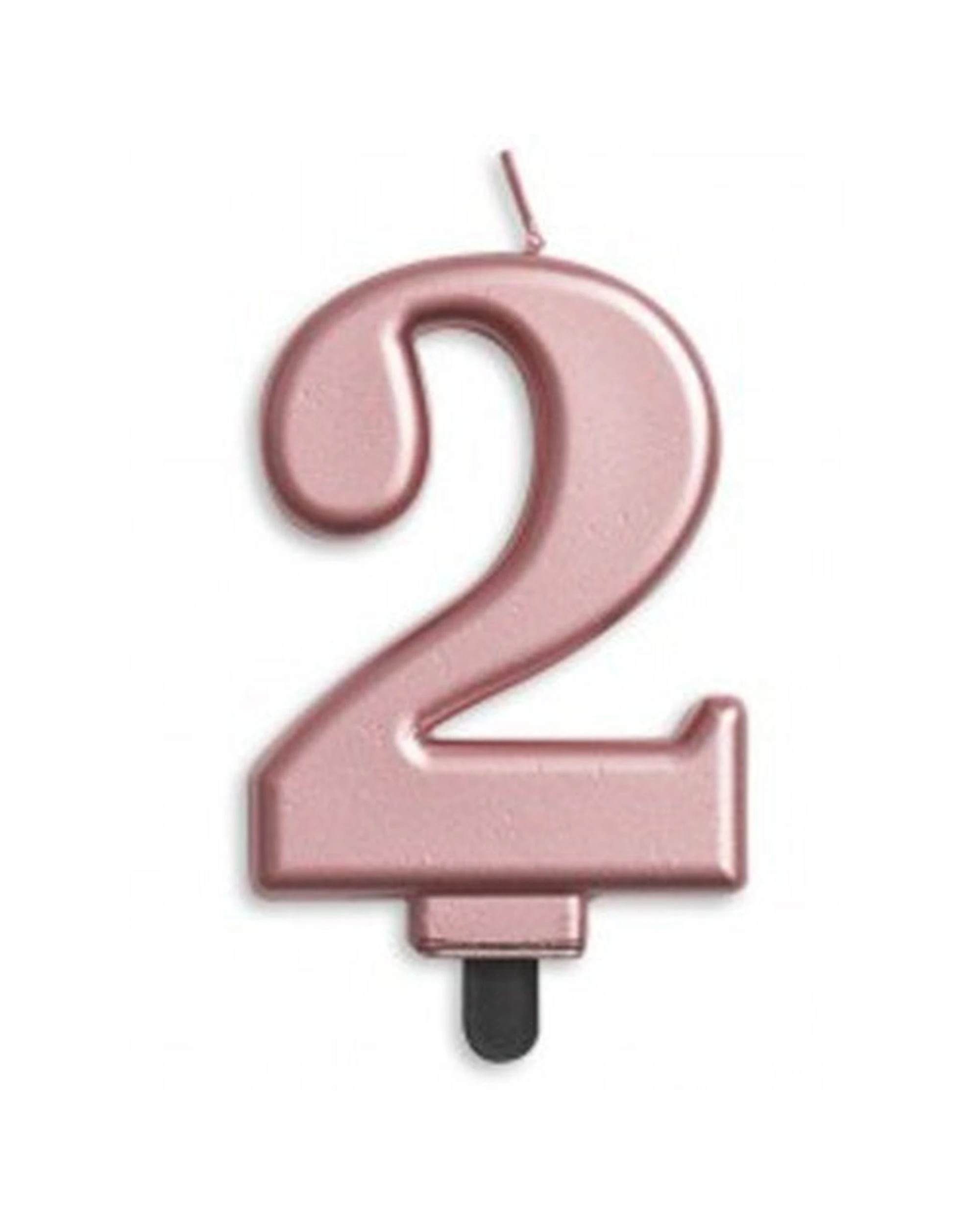 1 Alpen Candle Numeral Jumbo Rose Number 2 Party Decoration - Gold, 1 of 1