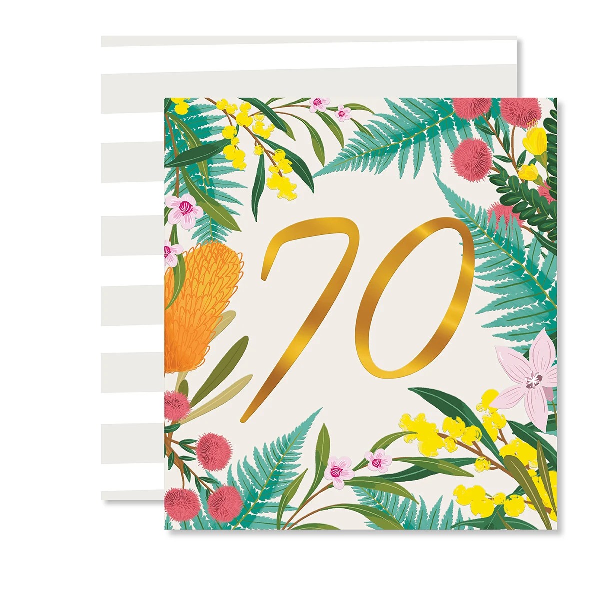 1 Hallmark 70th Birthday Card - Australian Floral, 1 of 3