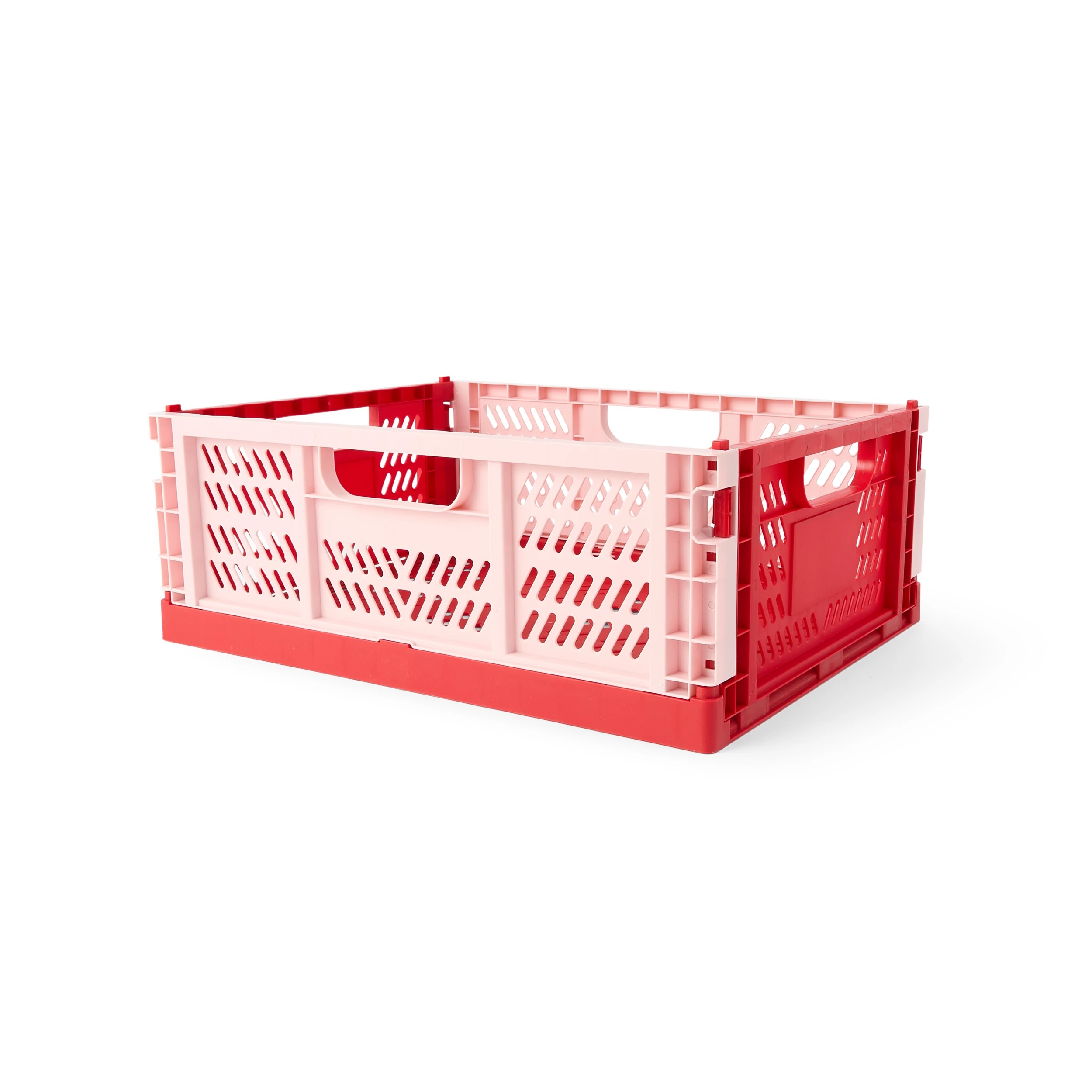 1 15L Collapsible Crate - Medium, Red, 1 of 8