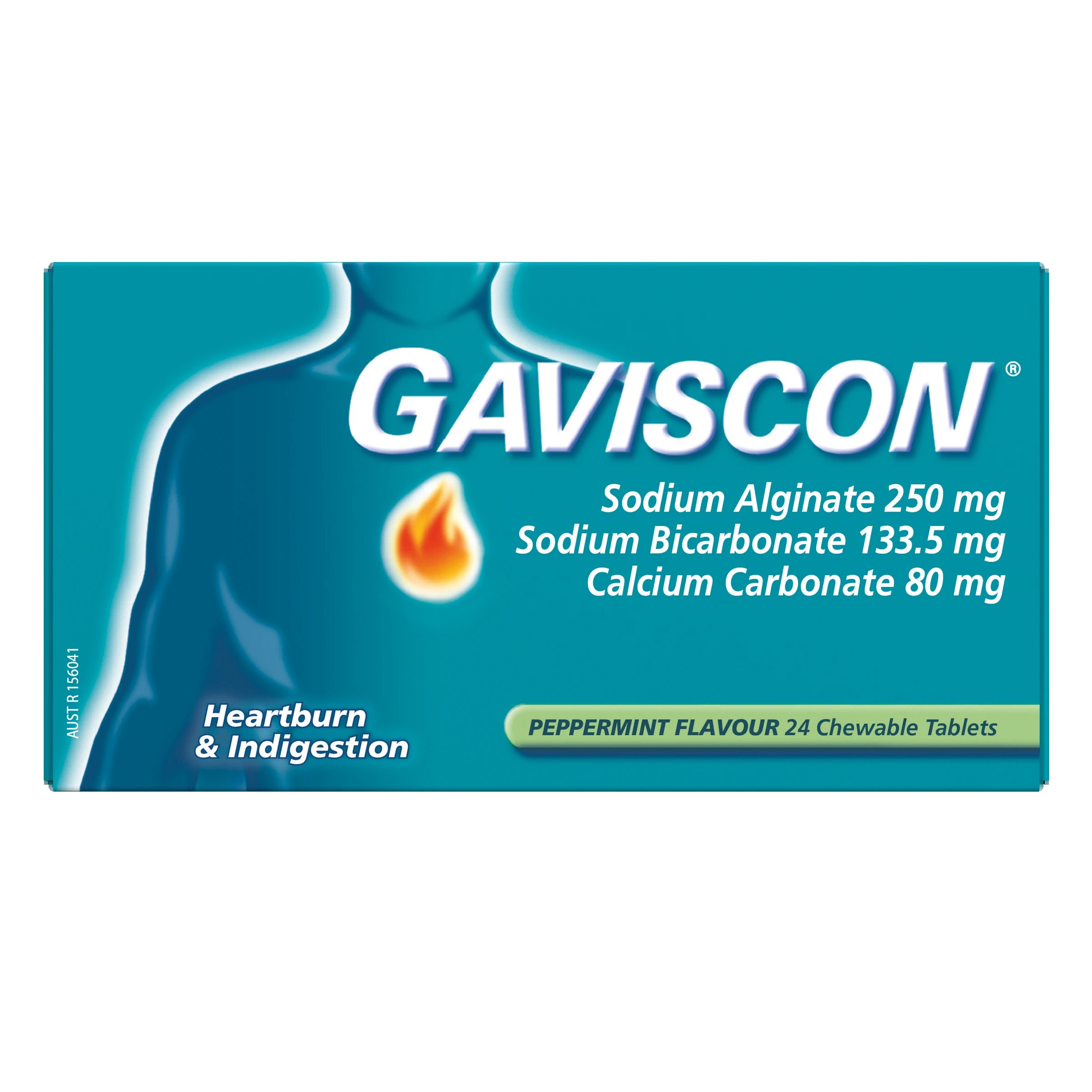 2 24 Pack Gaviscon Core Peppermint Chewable Tablets 250mg, 2 of 8