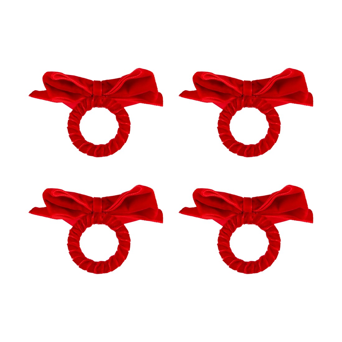 3 4 Pack Red Bow Napkin Rings, 3 of 4