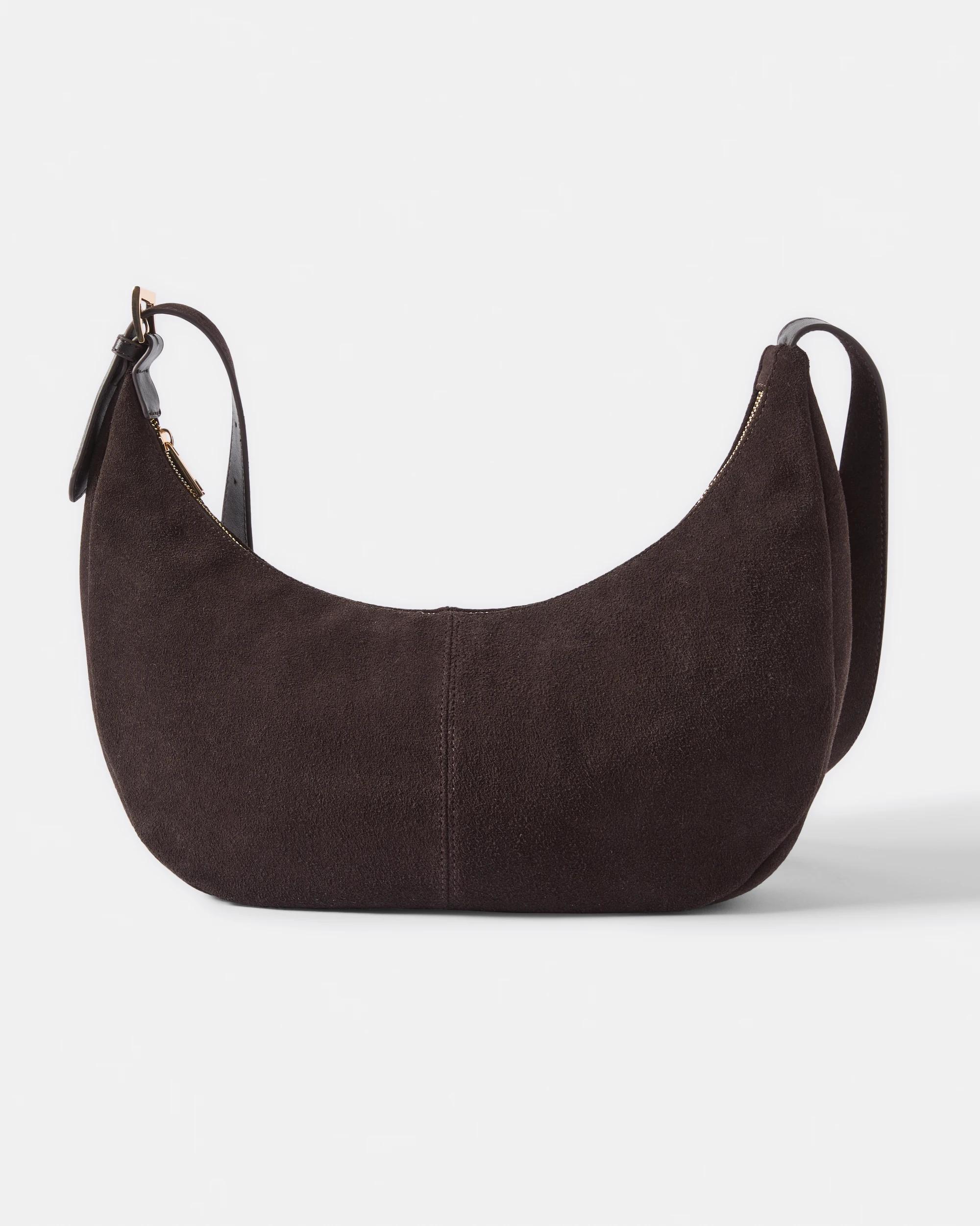 1 Leather Crossbody Bag Deep Fudge, 1 of 4