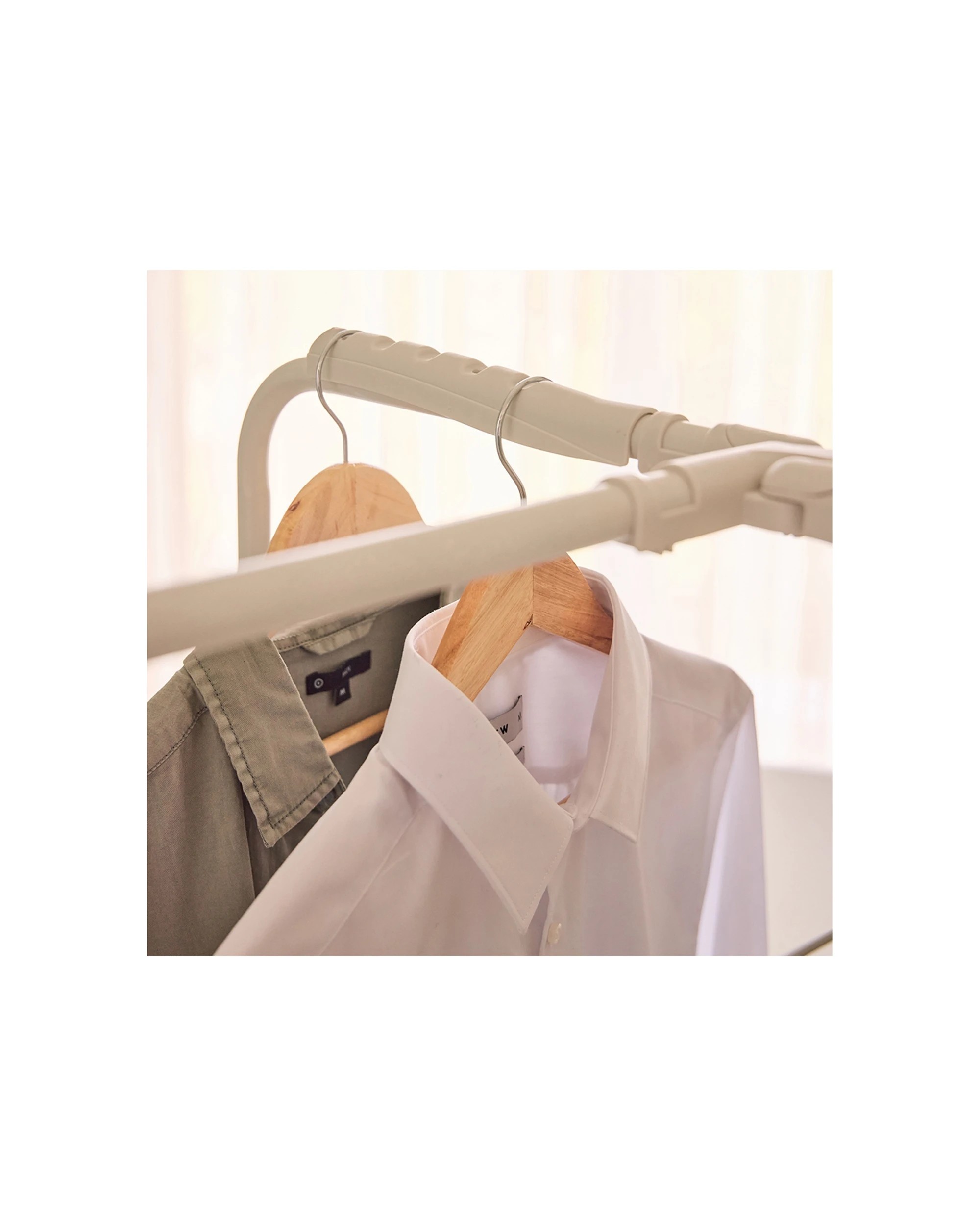 8 HILLS 19M 3 Tier Double Decker Mobile Tower Clothes Airer 60 Hooks Space Saving
 - white, 8 of 9