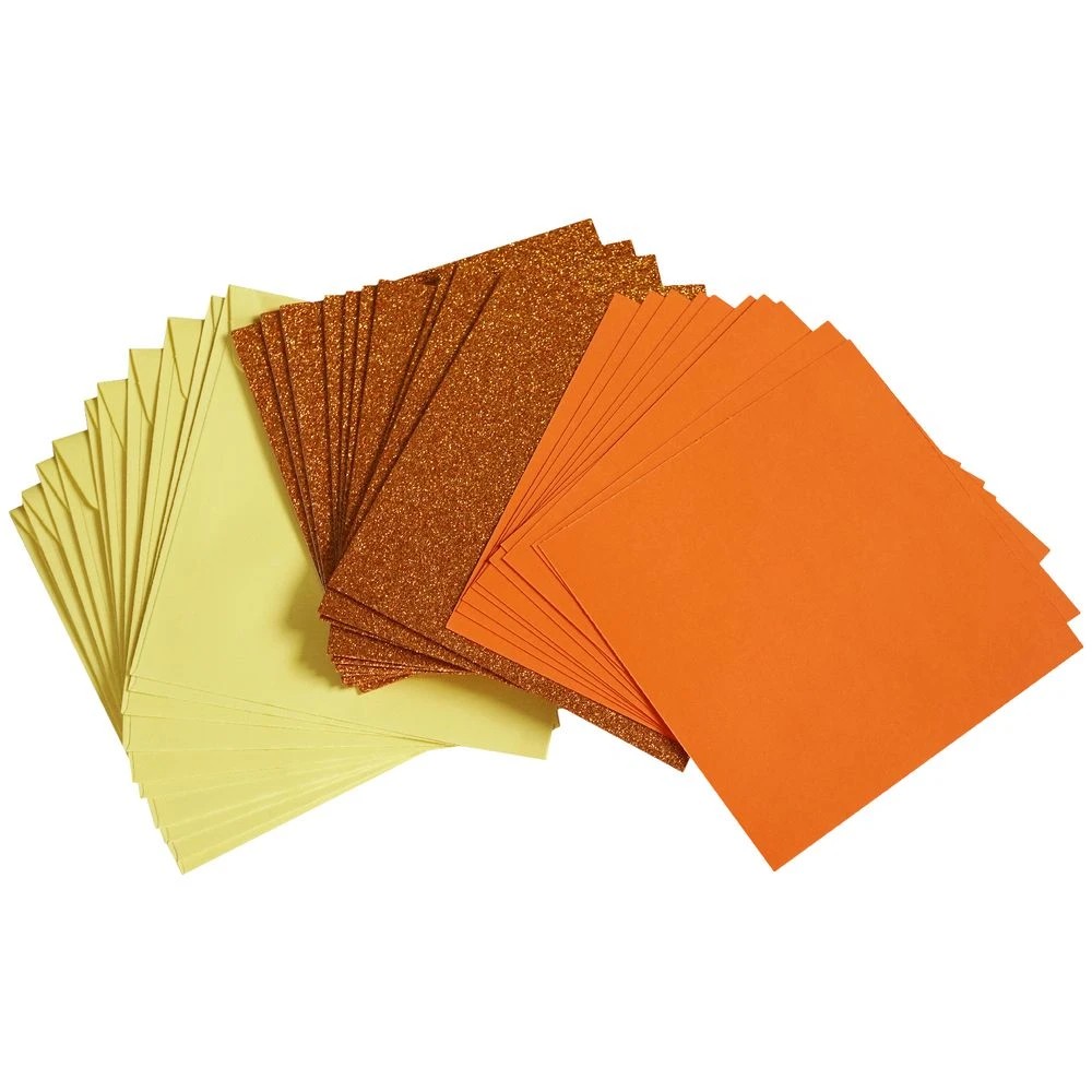 2 Qcut C6 Folding Cards Set Topaz Glitter/Tuscan Orange, 2 of 2