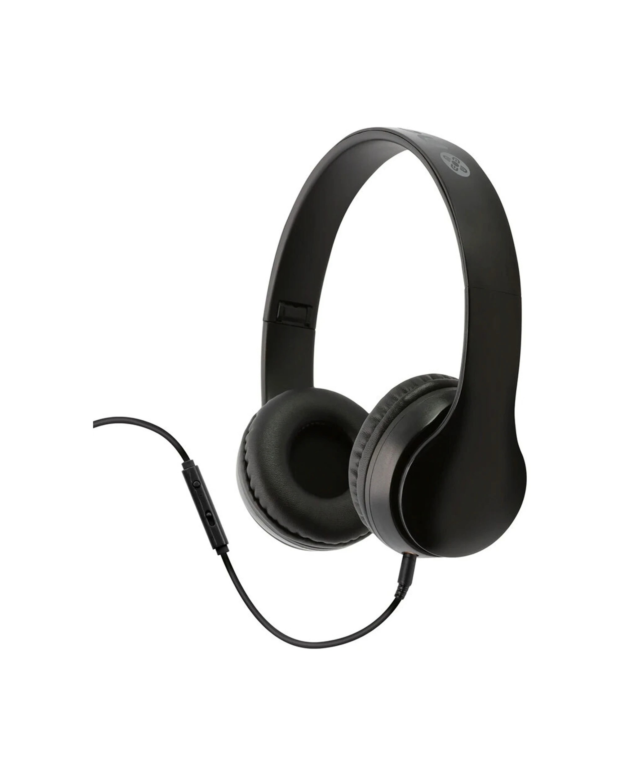 1 Moki Flip Headphones Removable 3.5mm Audio Cable Inline Microphone - Black, 1 of 1