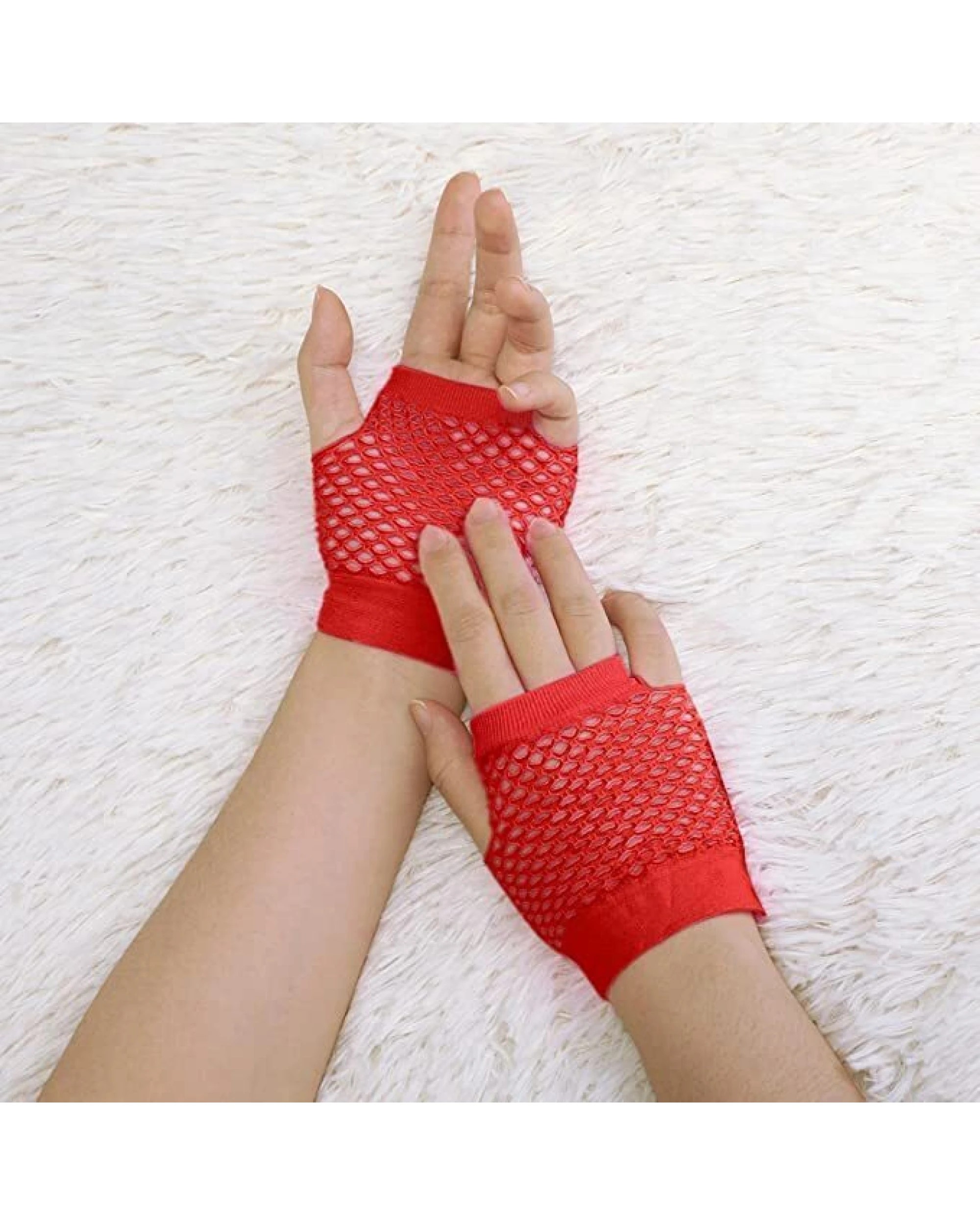 2 BR Costumes Fingerless Fishnet Gloves for Costume Parties and Dance, 2 of 4