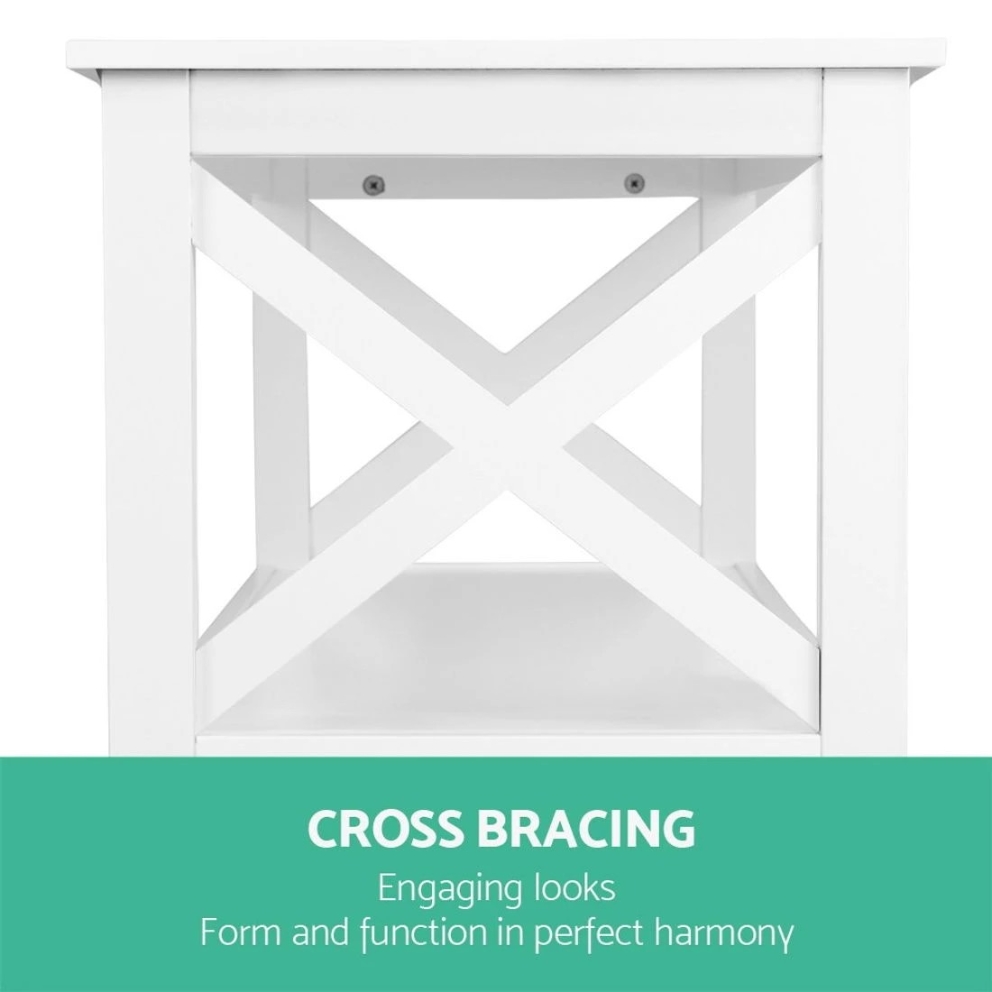 8 Artiss Console Table 3-tier  Polly - White, 8 of 10