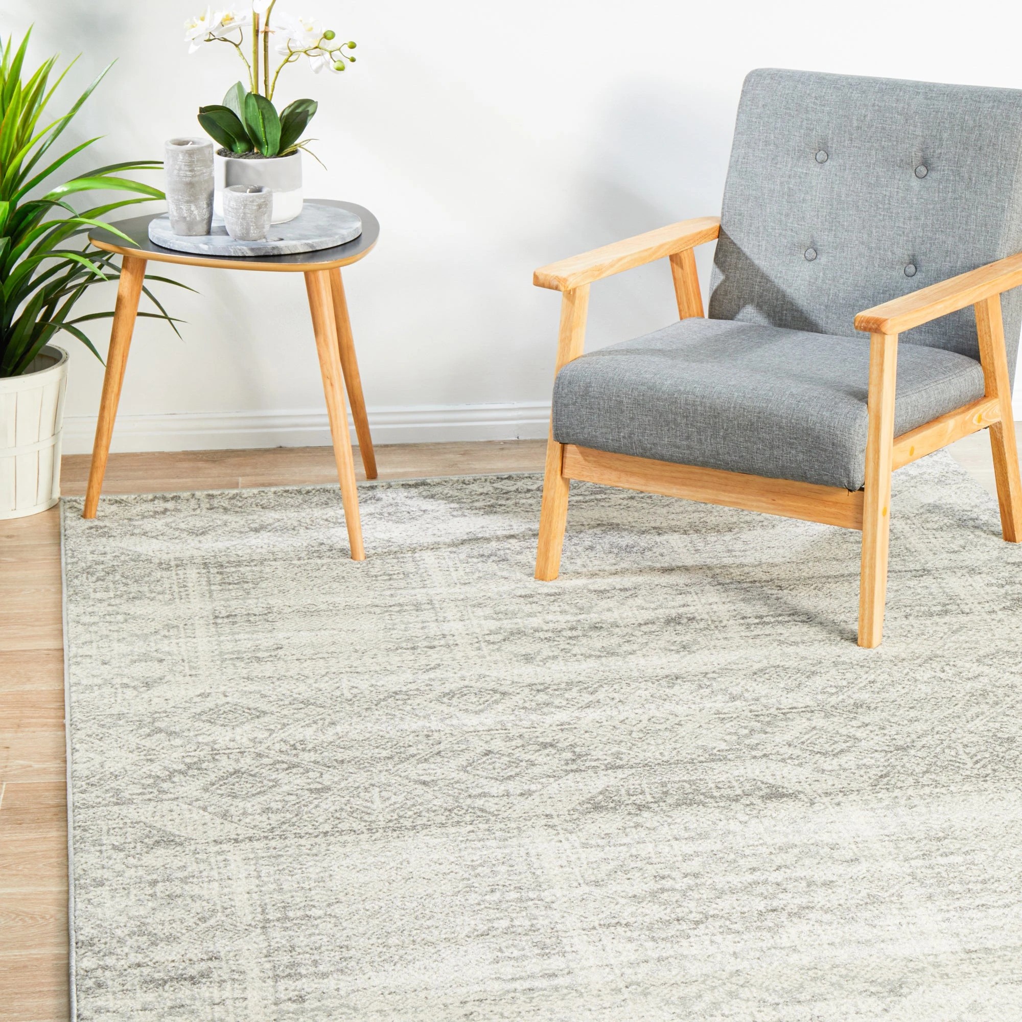 2 Common Ground Rugs Phantom 351 290x200cm - Large Floor Rug - Silver, 2 of 9