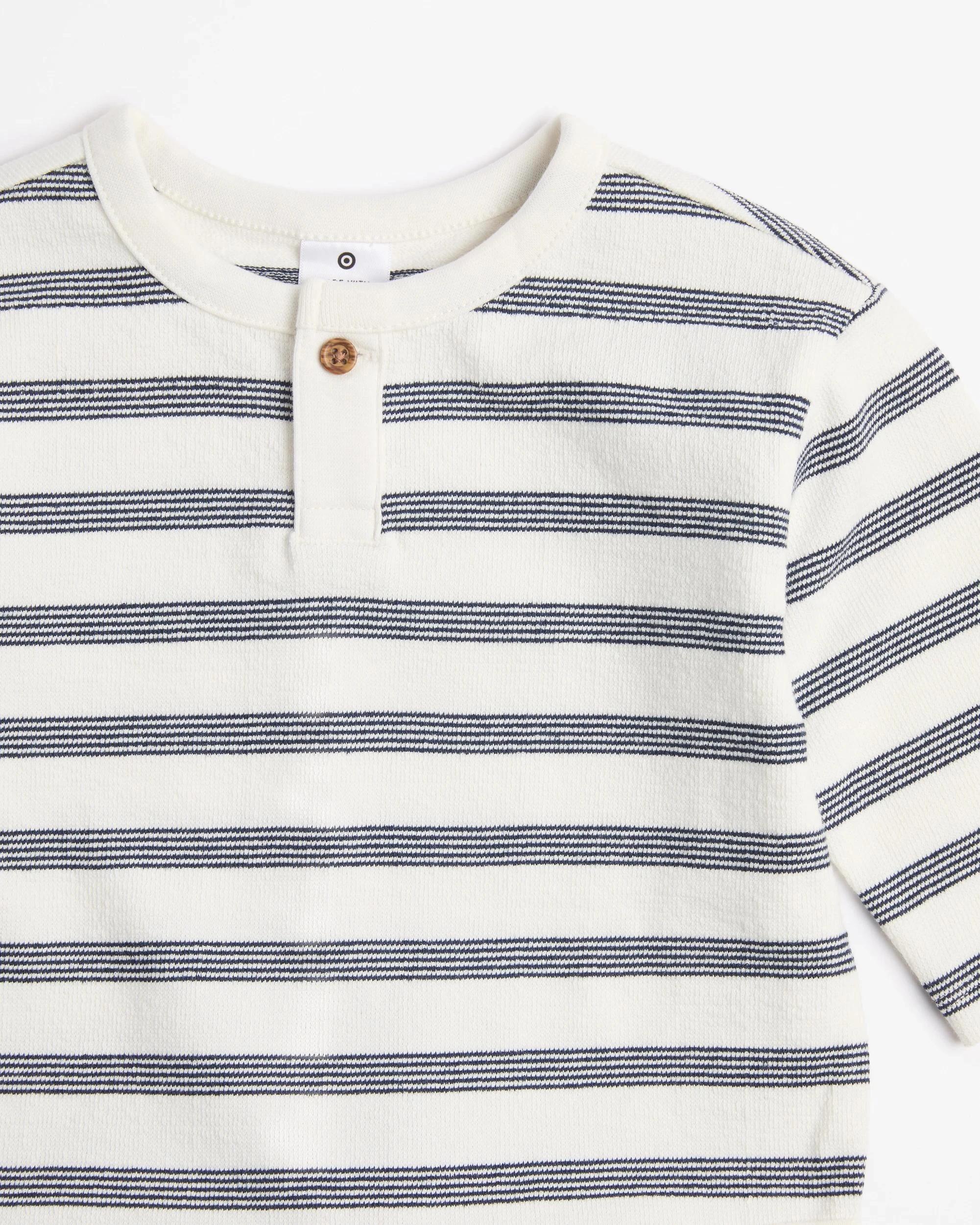 2 Target Baby Long Sleeve Top - Stripe NAVY BLUE STRIPE, 2 of 3