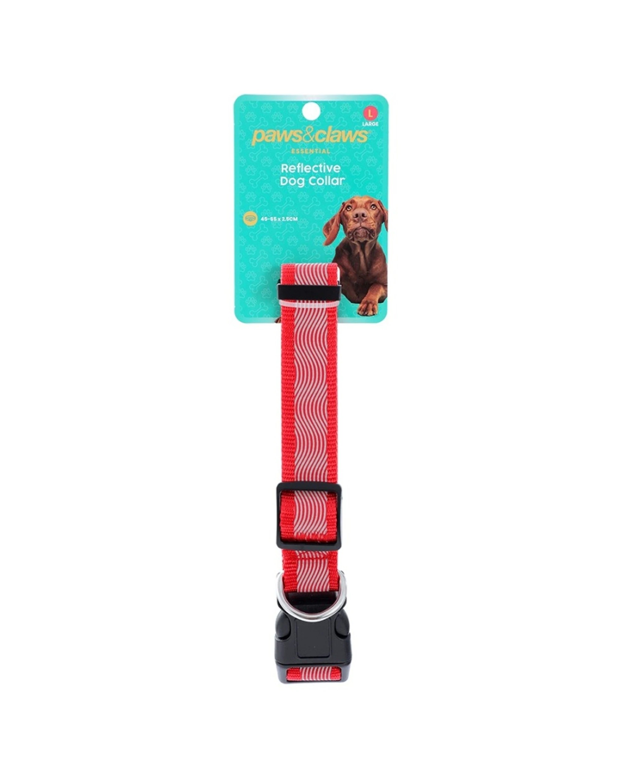 2 Paws & Claws 3PK Reflective Pet Dog Collar Large 45-65cmx2.5cm - Assorted, 2 of 7