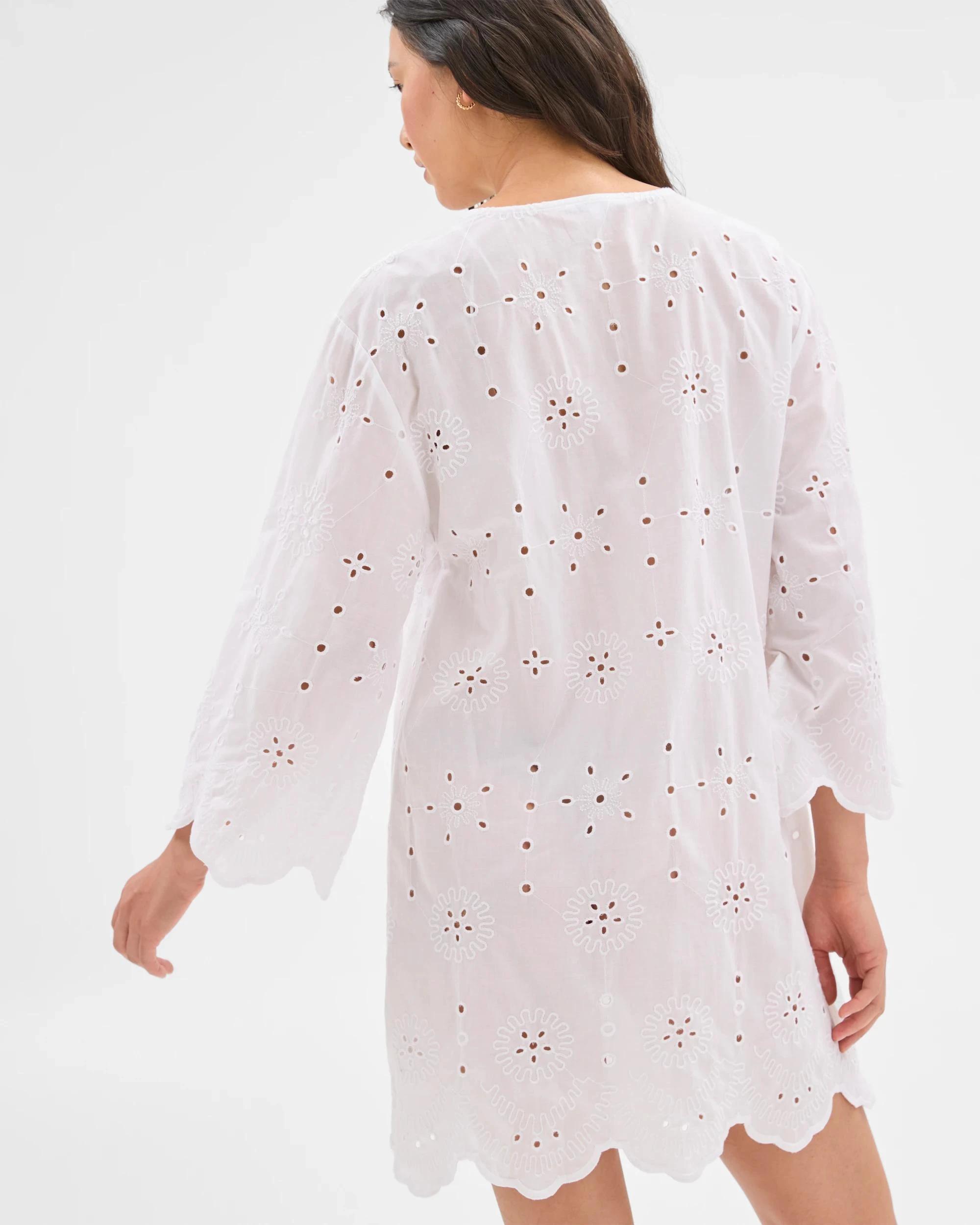 7 Target Resort Australian Cotton Broderie Mini Dress WHITE, 7 of 7