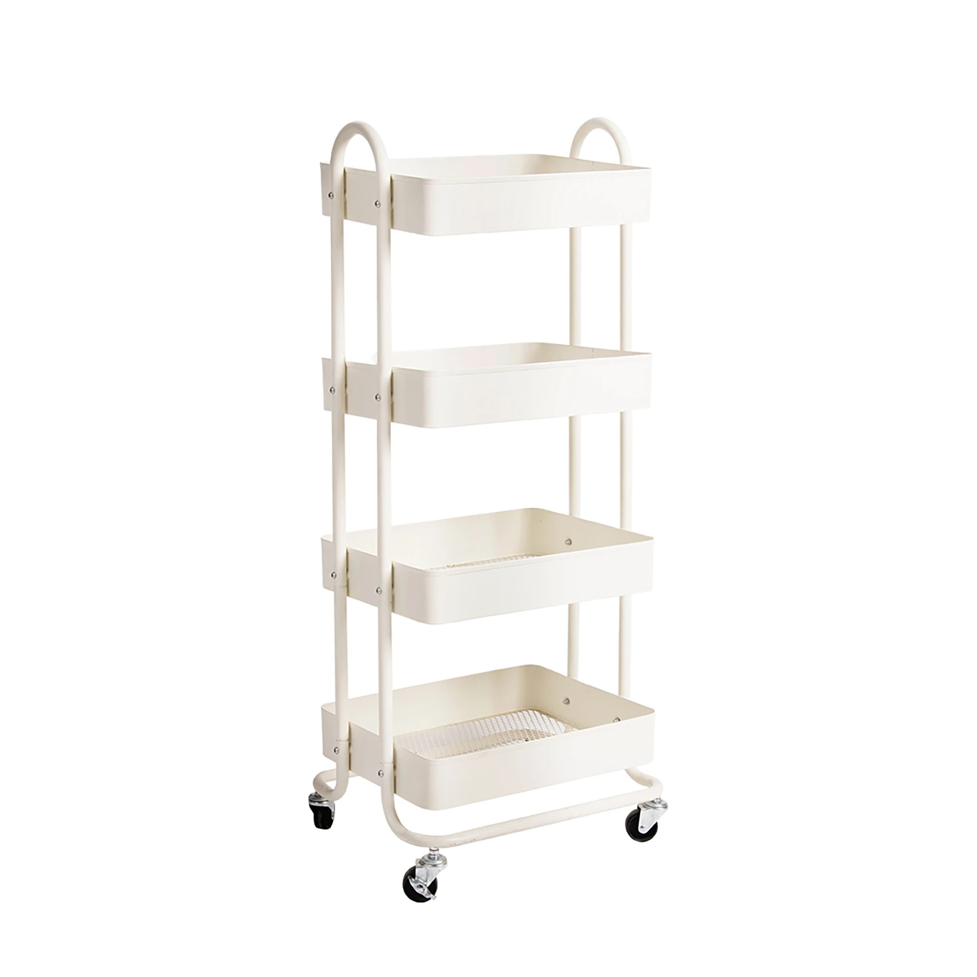 1 Levede 4 Tiers Storage Trolley - White, 1 of 7