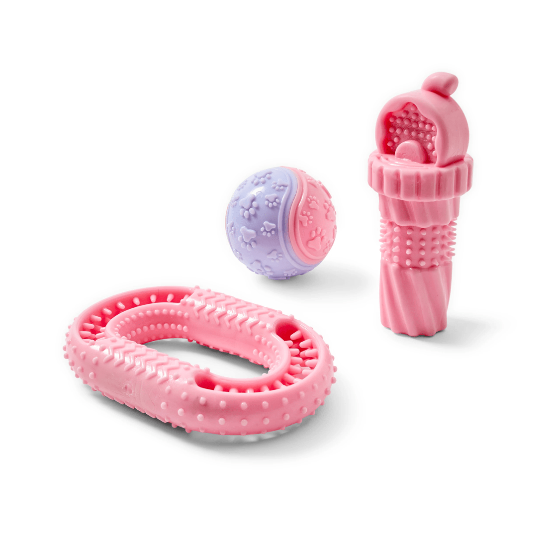 2 3 Pack Pet Toy Puppy - Pink, 2 of 8