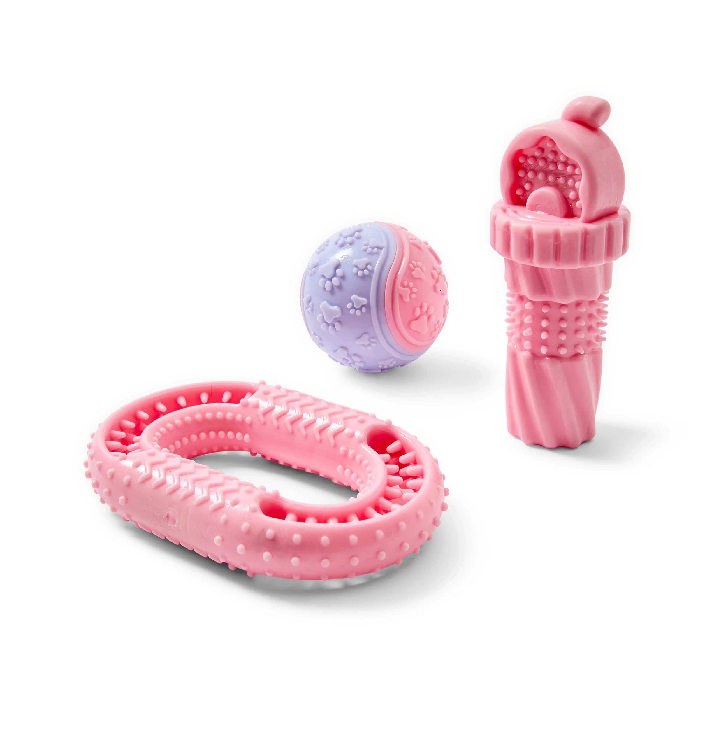 2 3 Pack Pet Toy Puppy - Pink, 2 of 8