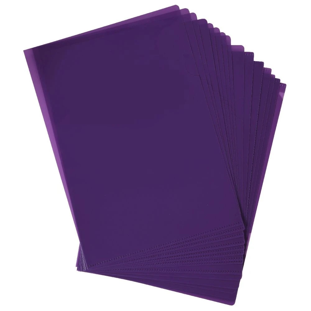 2 J.Burrows A4 Letter File Purple 20 Pack, 2 of 3