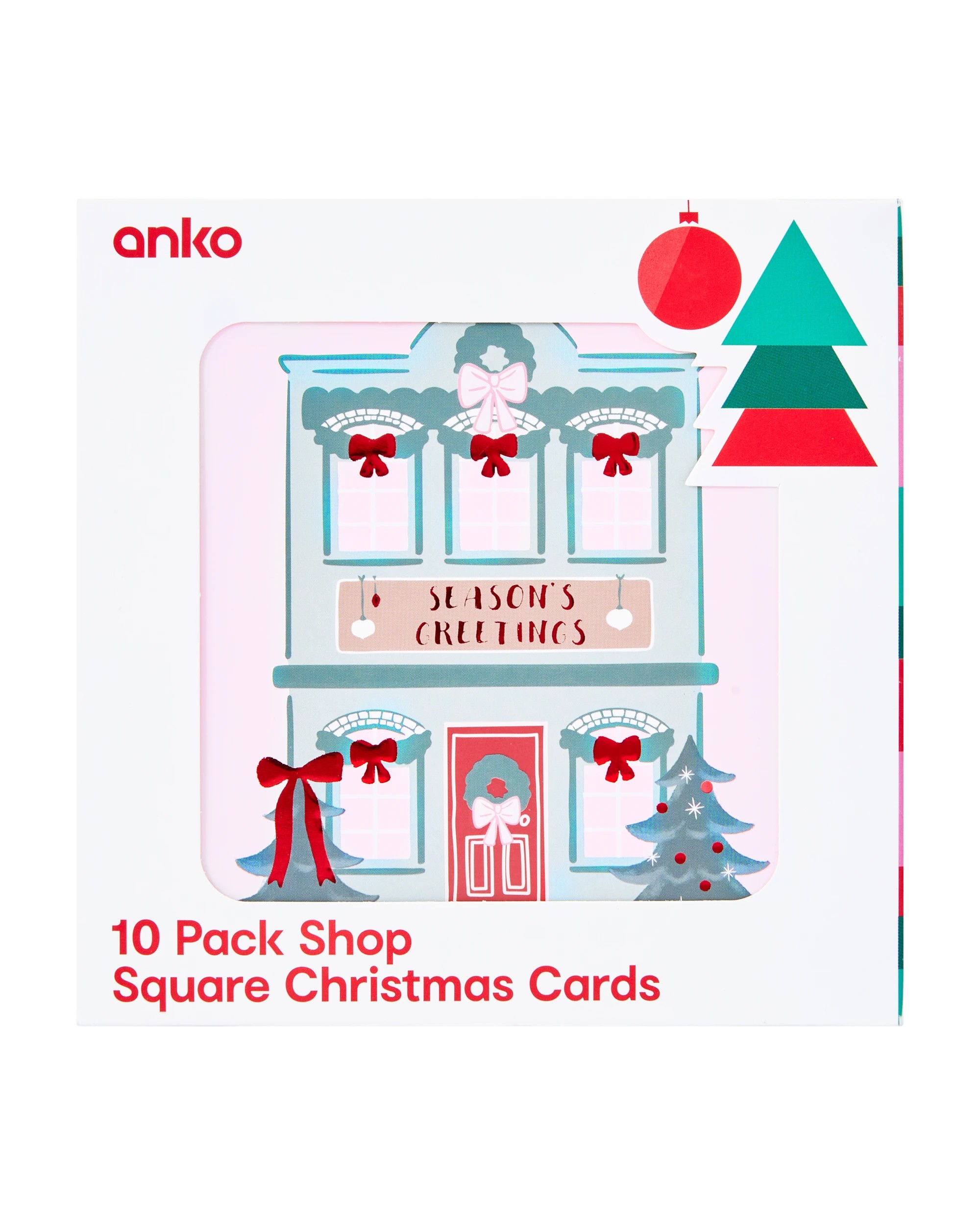 1 10 Pack Shop Square Christmas Cards, 1 of 5
