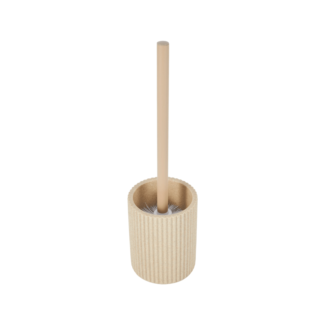 2 Natural Fluted Toilet Brush Set, 2 of 7