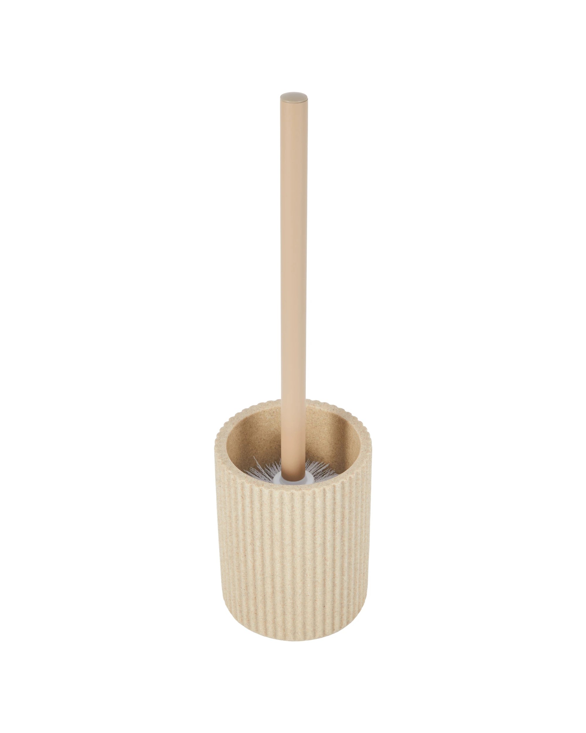 2 Natural Fluted Toilet Brush Set, 2 of 7