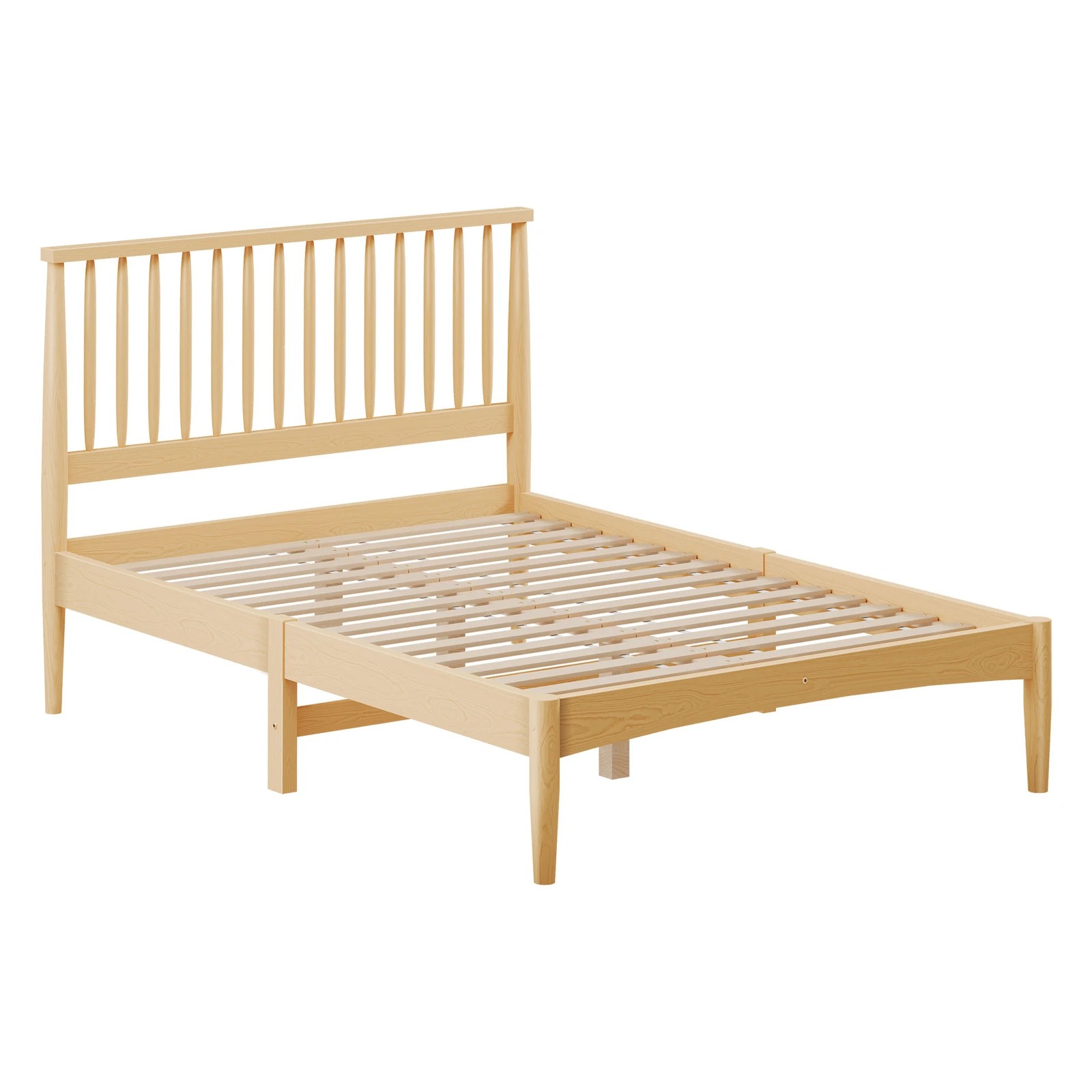 10 Alfordson Bed Frame Wooden Double Size Timber Base Foundation Caelus - Natural, 10 of 10