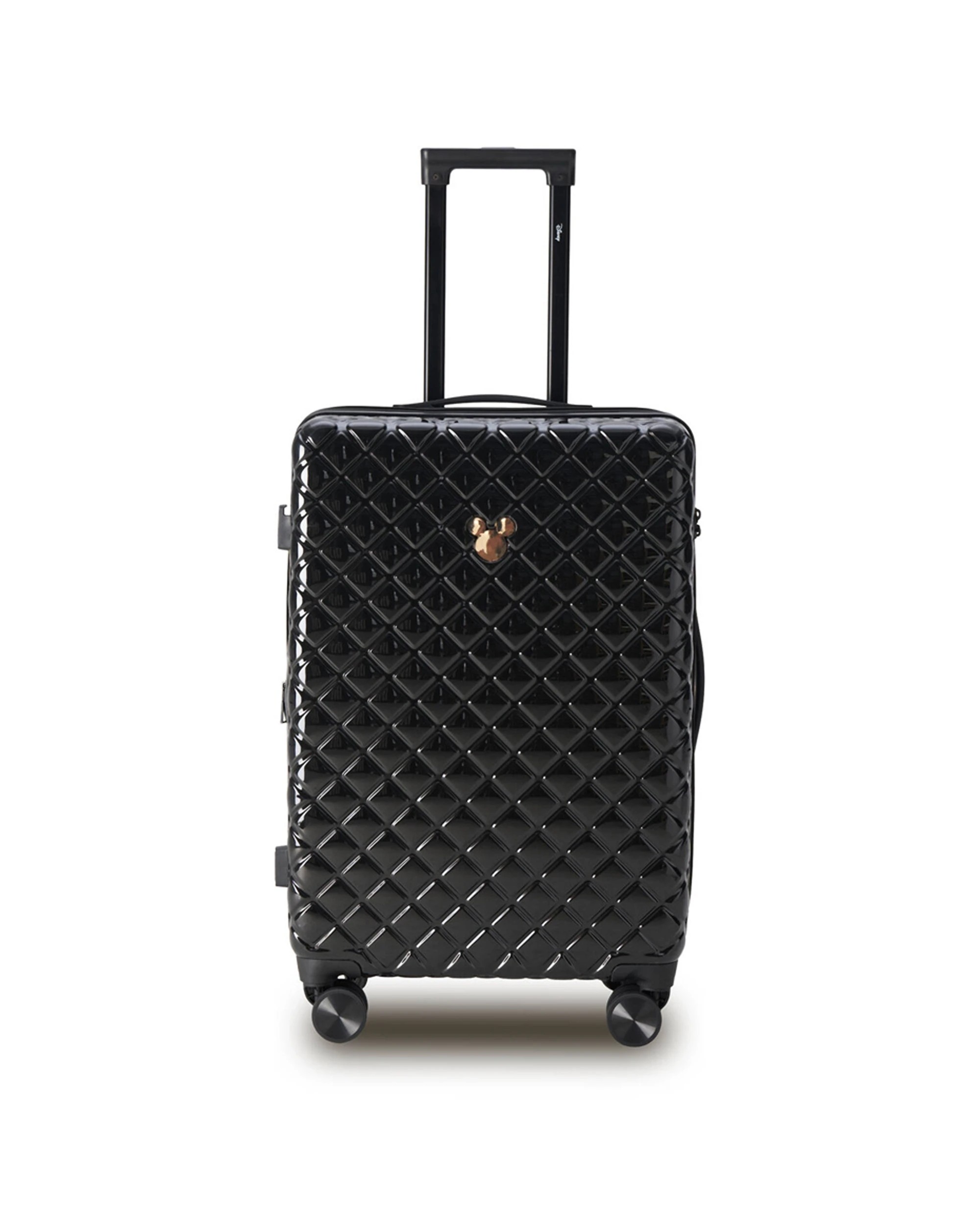 1 Disney Mickey 66Cm Suitcase Luggage Trolley Case Lightweight Durable Hard - Black, 1 of 4