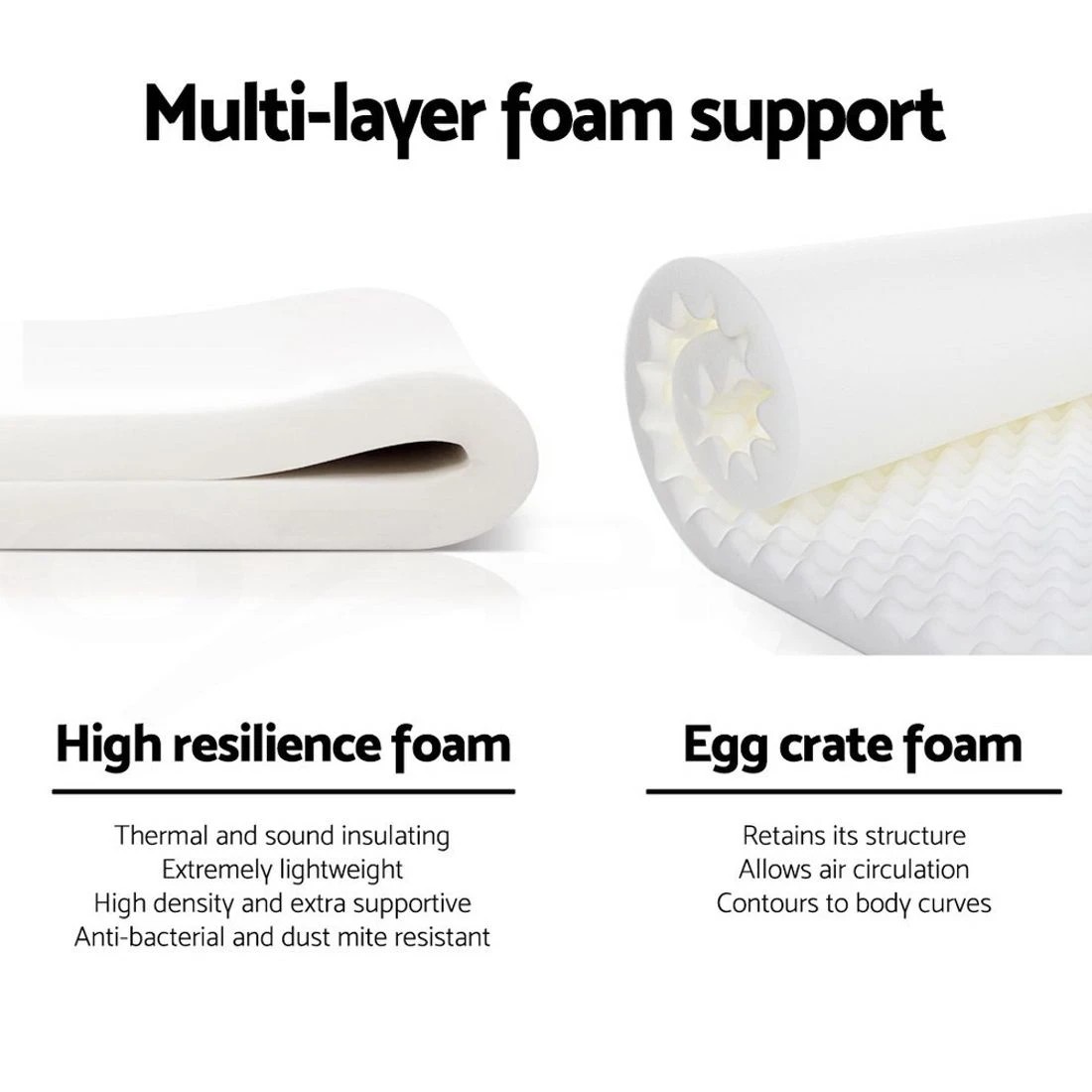 4 Giselle Bedding 30cm Mattress Medium Firm Queen - Queen Bed - Multi, 4 of 6