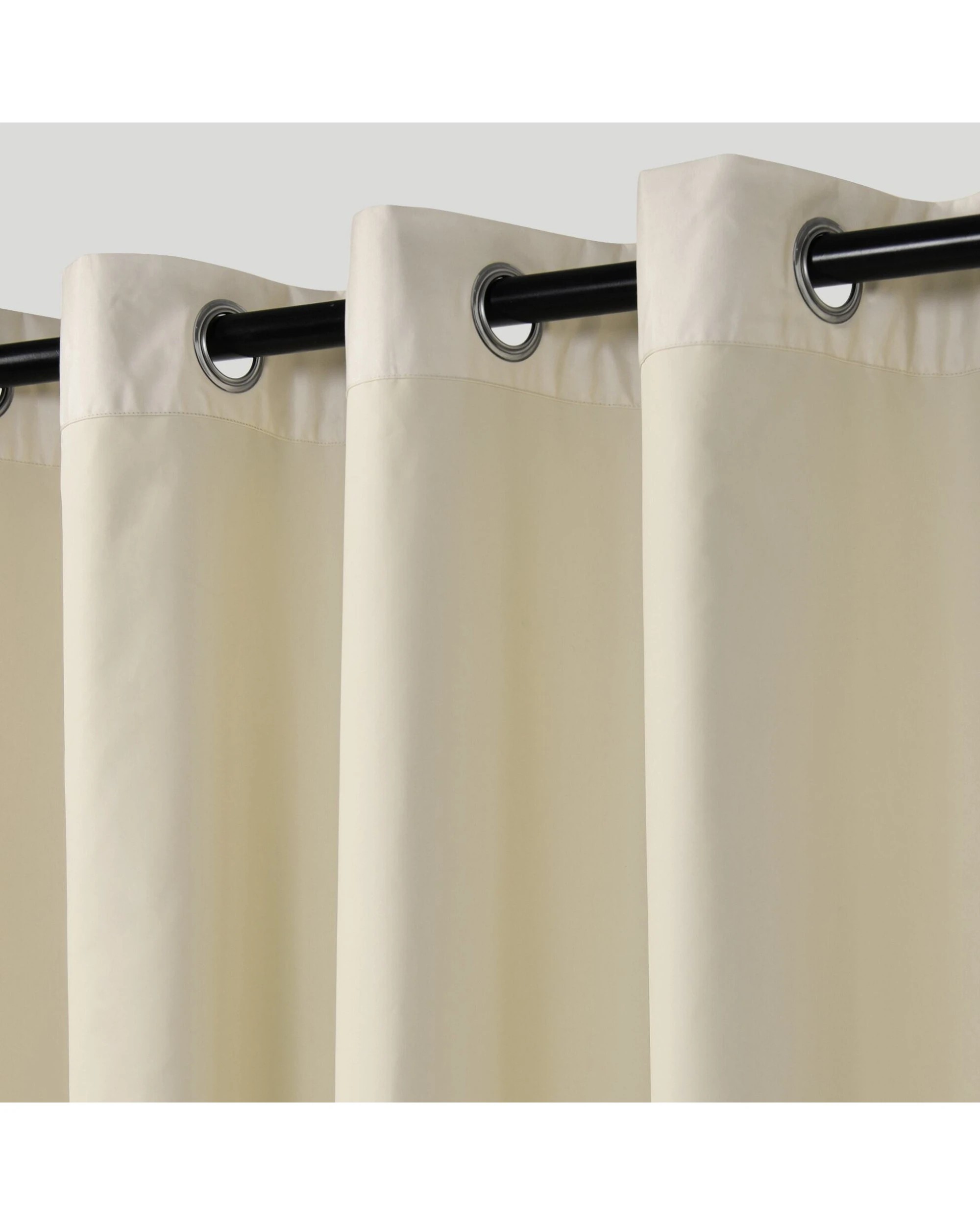 3 Sherwood Home Orlando Blockout Eyelet Curtain Pair 140x223cm - Sand, 3 of 5