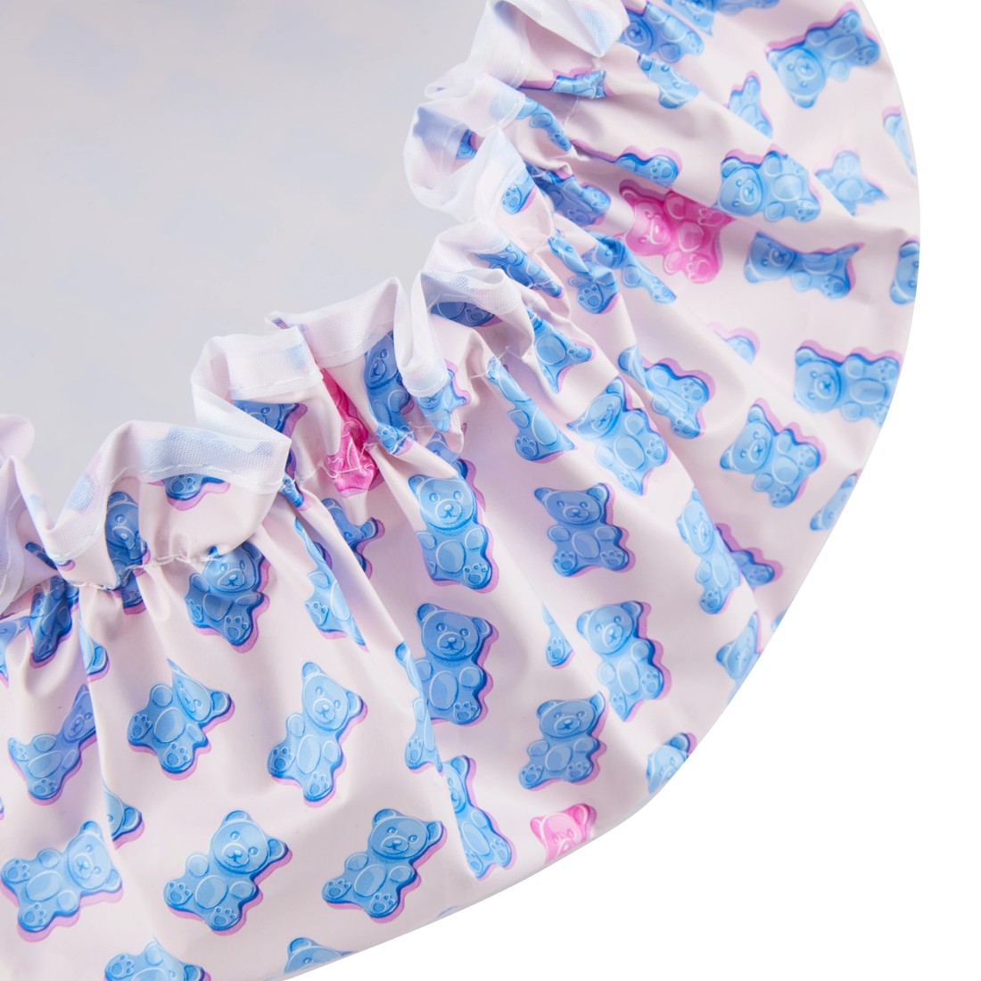 3 OXX Bodycare Shower Cap - Blue and Pink - Gummy Bears, 3 of 4
