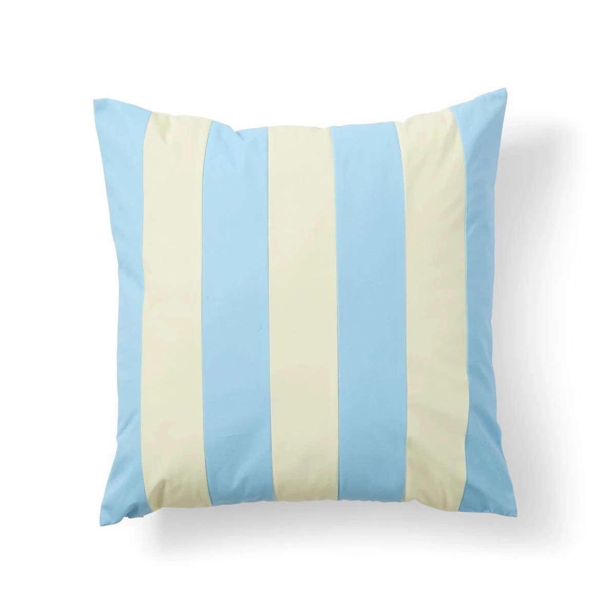 1 60cm Stripe Velvet Cushion Cover - Blue and Butter, 1 of 6