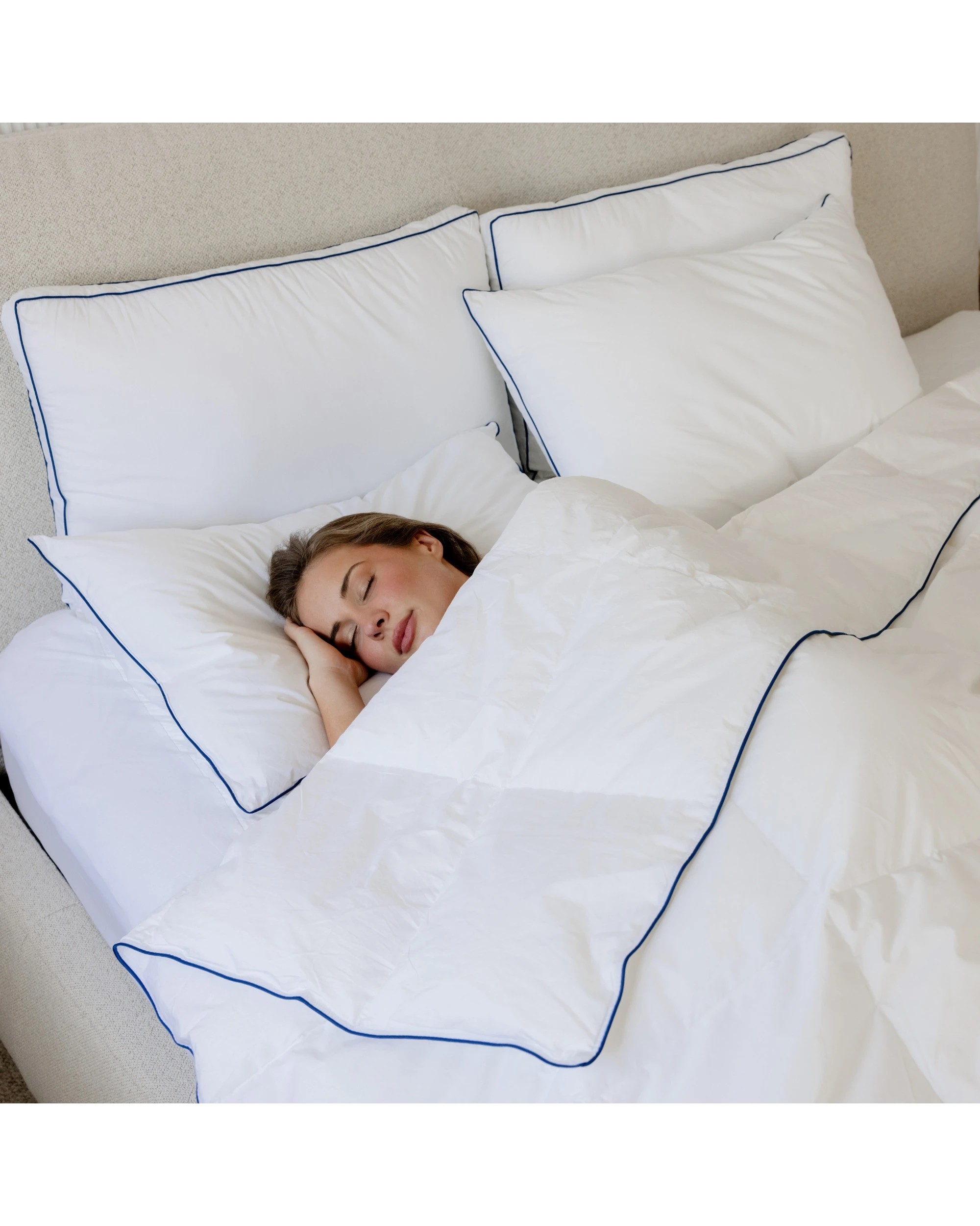9 Dreamaker Sleep Form High & Firm Profile Standard Pillow Twin Pack 43x68cm with 5cm Gusset - White, 9 of 10