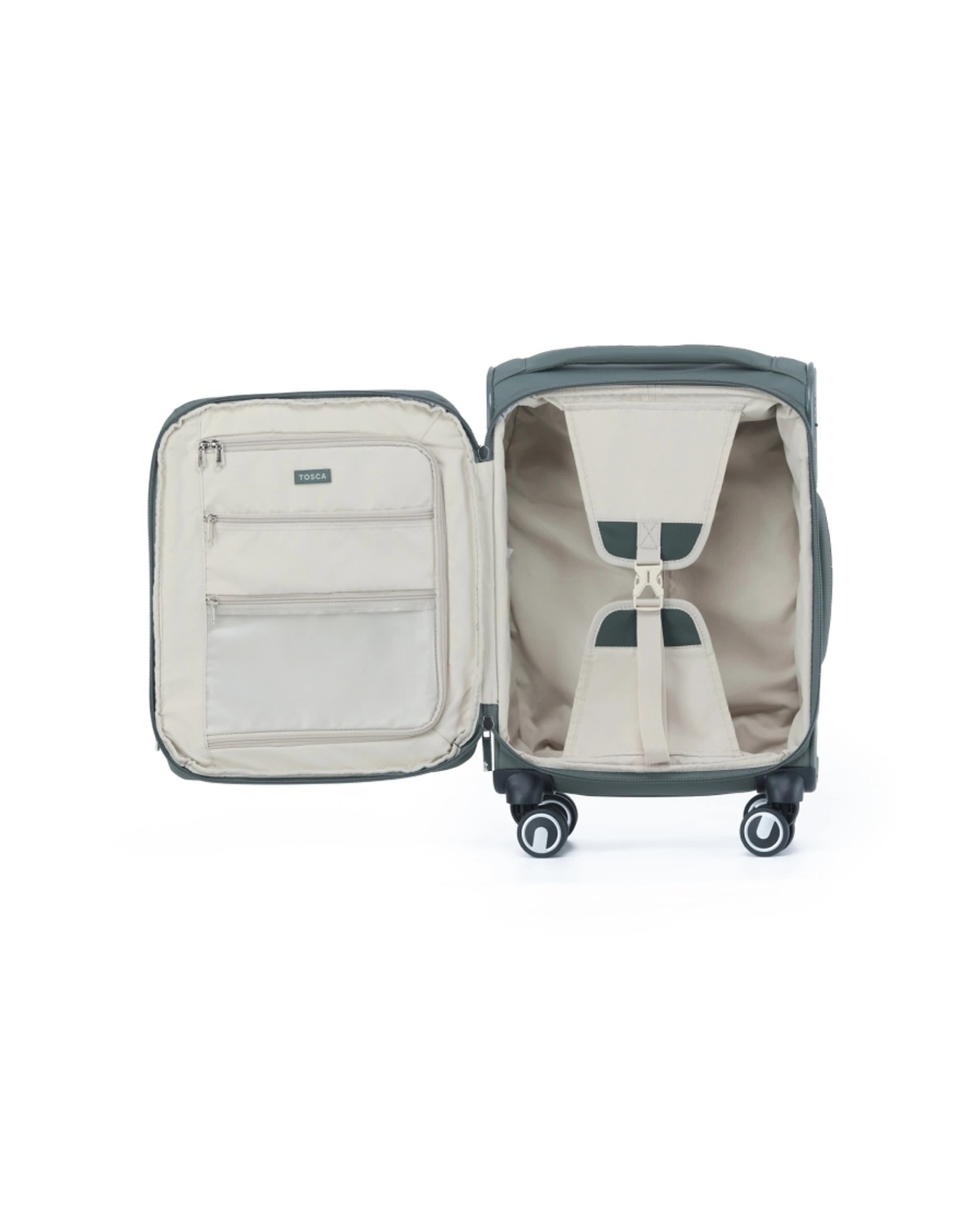 3 Tosca Grange Lockable Carry-On Travel Luggage Suitcase 45L Expandable Cypress - Green, 3 of 3