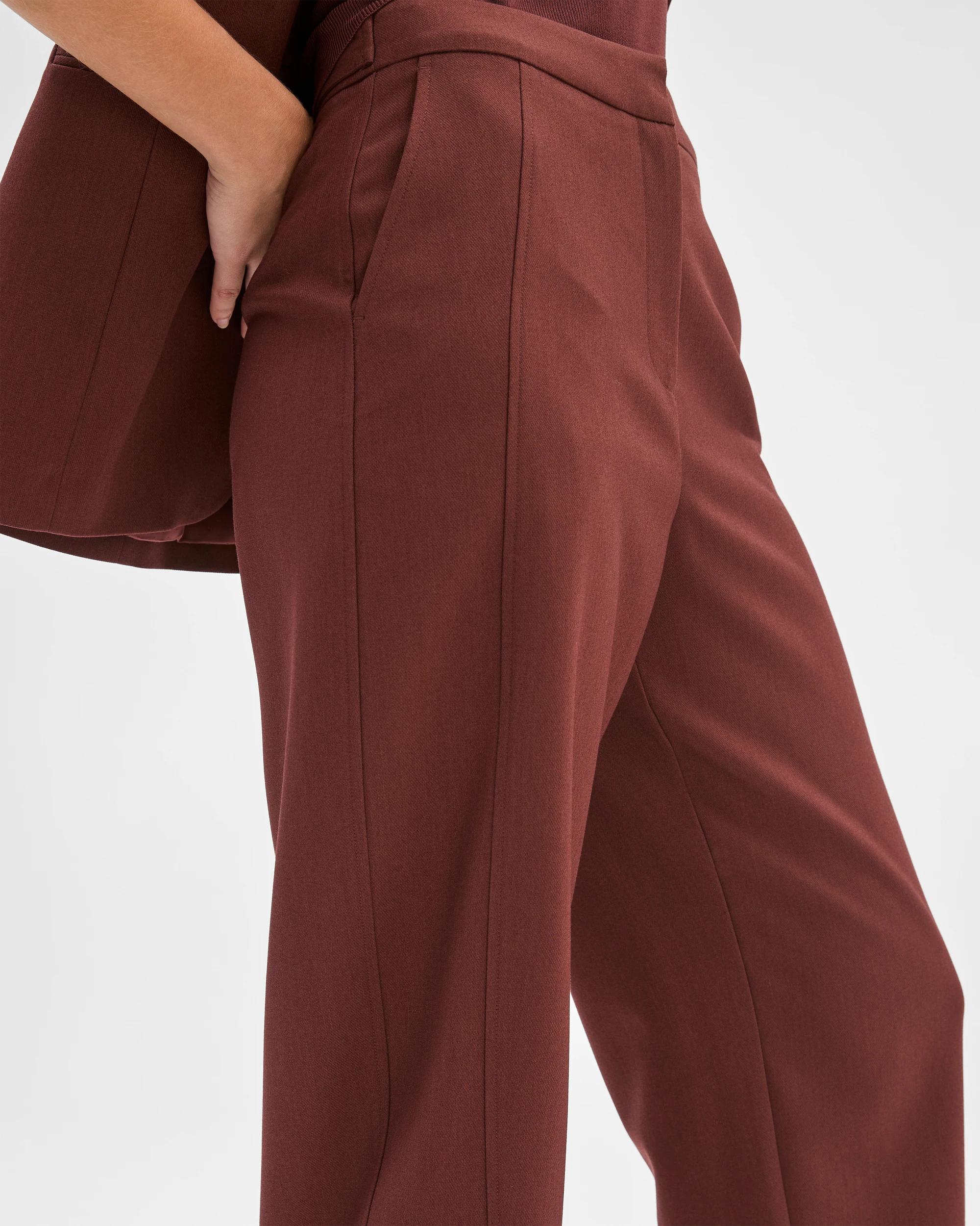 7 Preview Tailored Barrel Leg Pants RUM RAISIN, 7 of 9