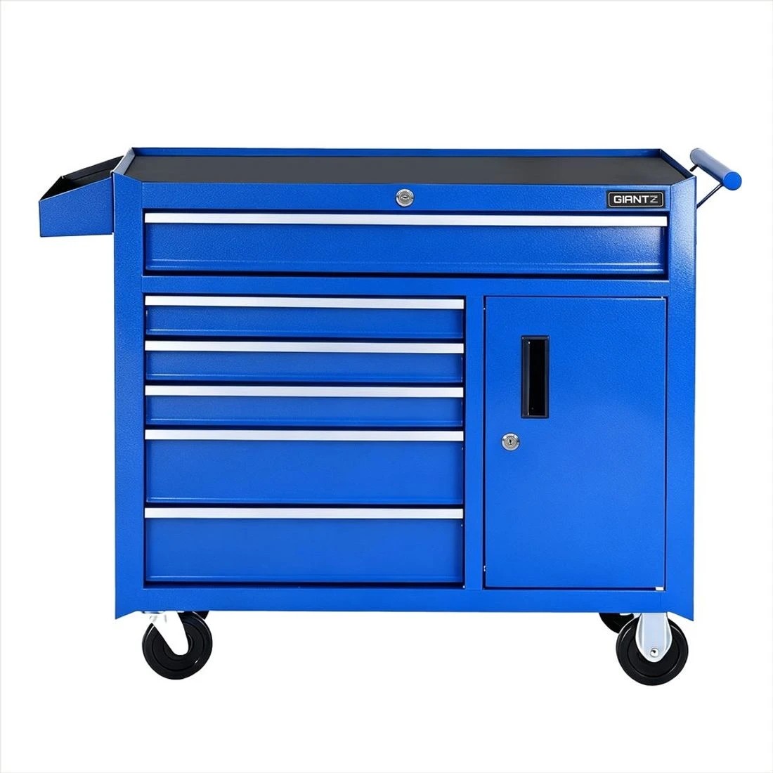 1 Giantz 6 Drawer Tool Chest Trolley Cabinet Cart Toolbox Storage Organiser - Blue, 1 of 6