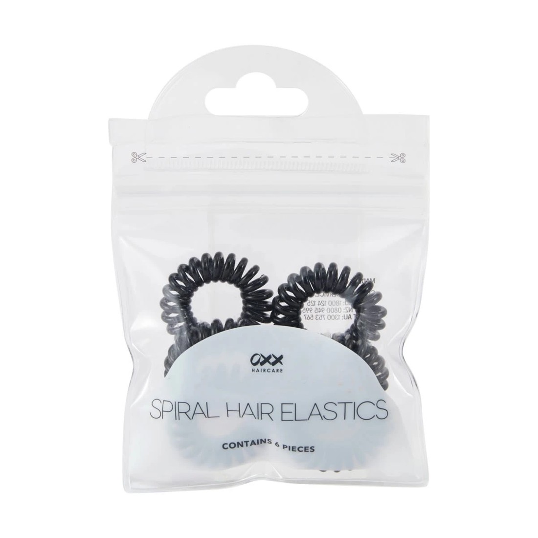 4 OXX Haircare 6 Piece Spiral Hair Elastics - Black, 4 of 4