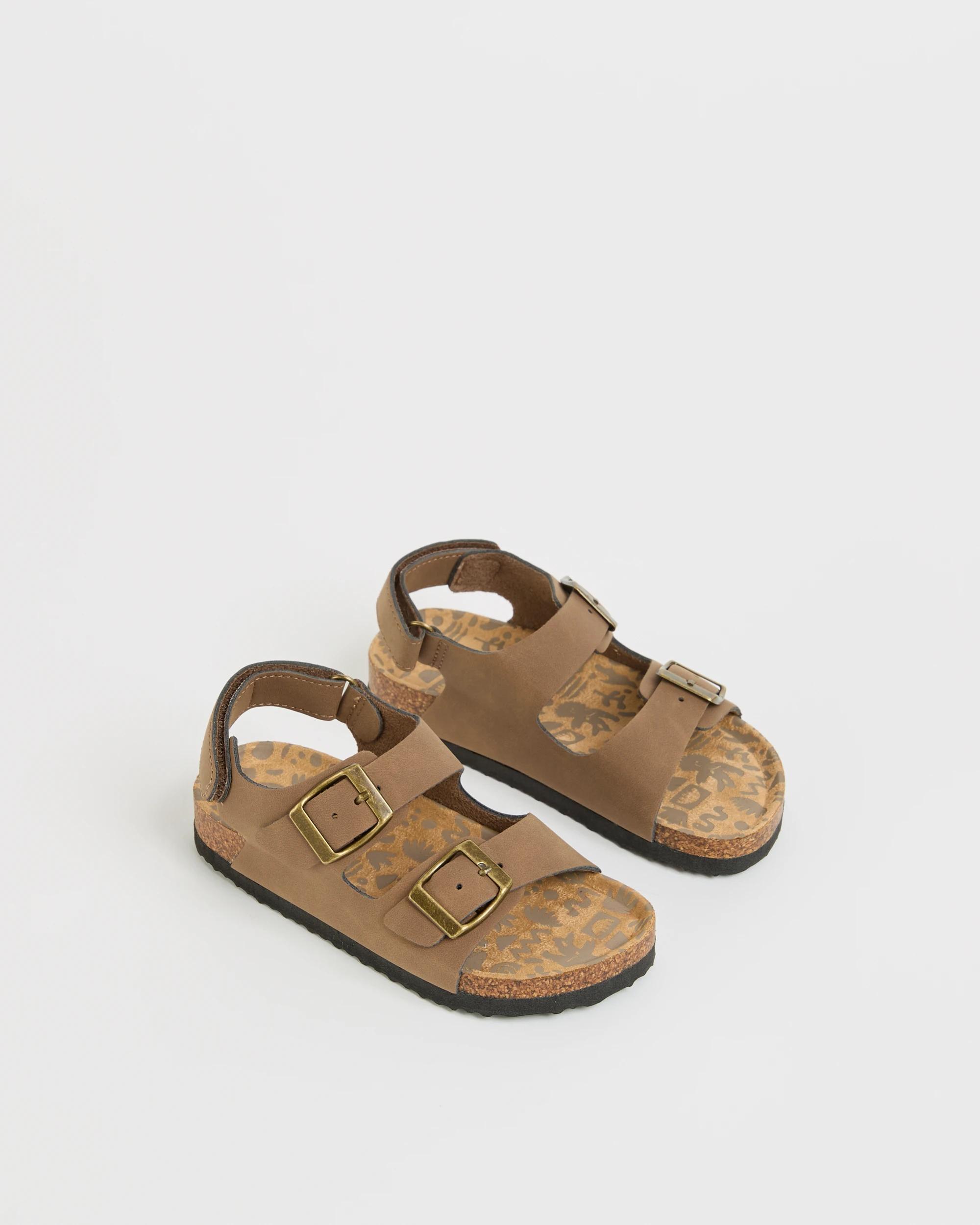2 Target Baby First Walker/Junior Buckle Moulded Cork Sandals BROWN, 2 of 3