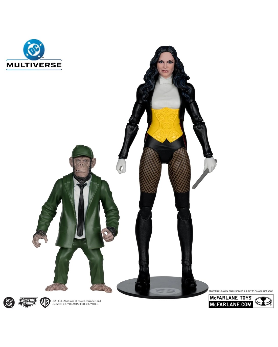 DC Multiverse Zatanna with Detective Chimp DC Classics McFarlane
