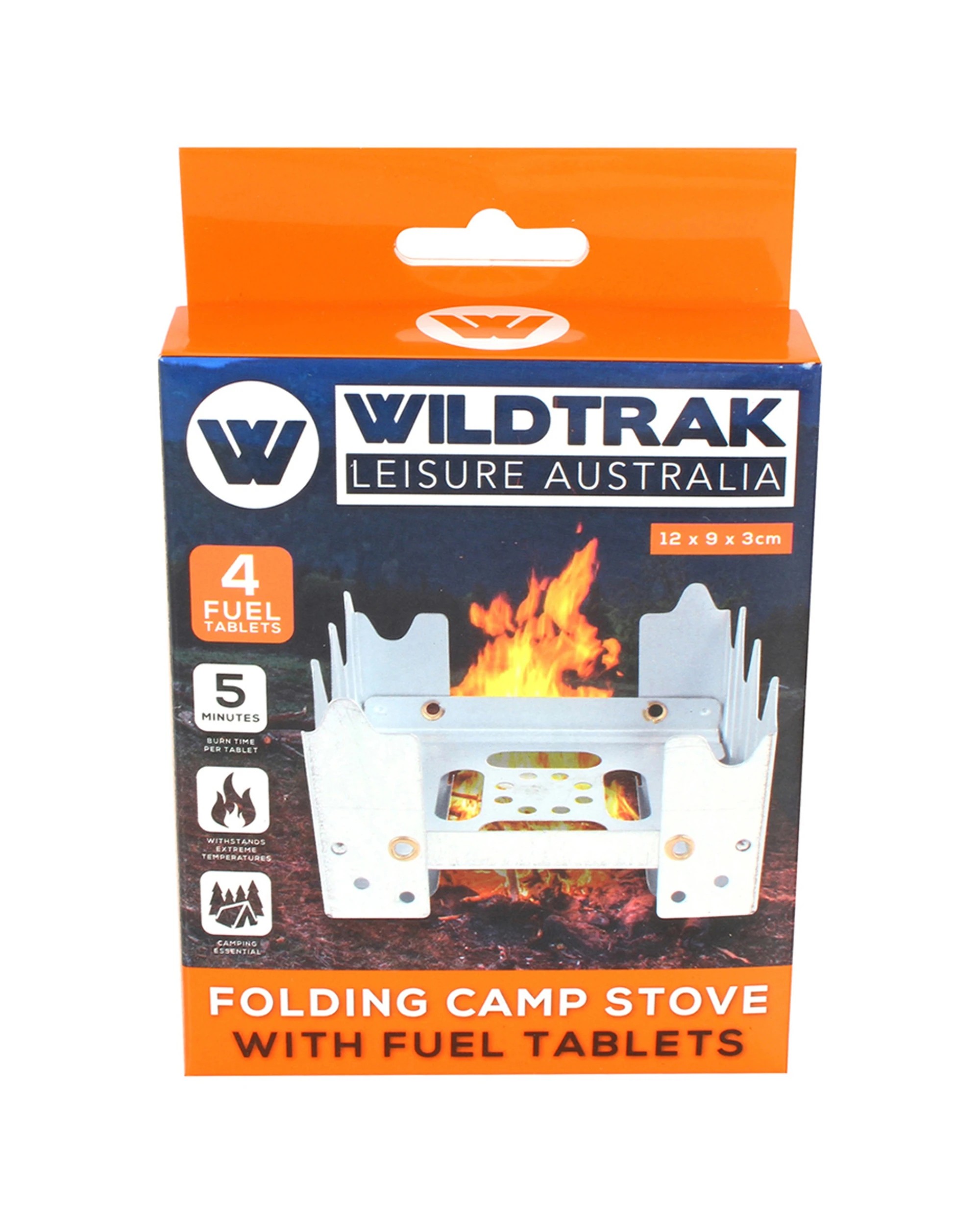 1 Wildtrak Folding Camp Stove With 4x Fuel Tablets Stainless Steel - Silver, 1 of 2