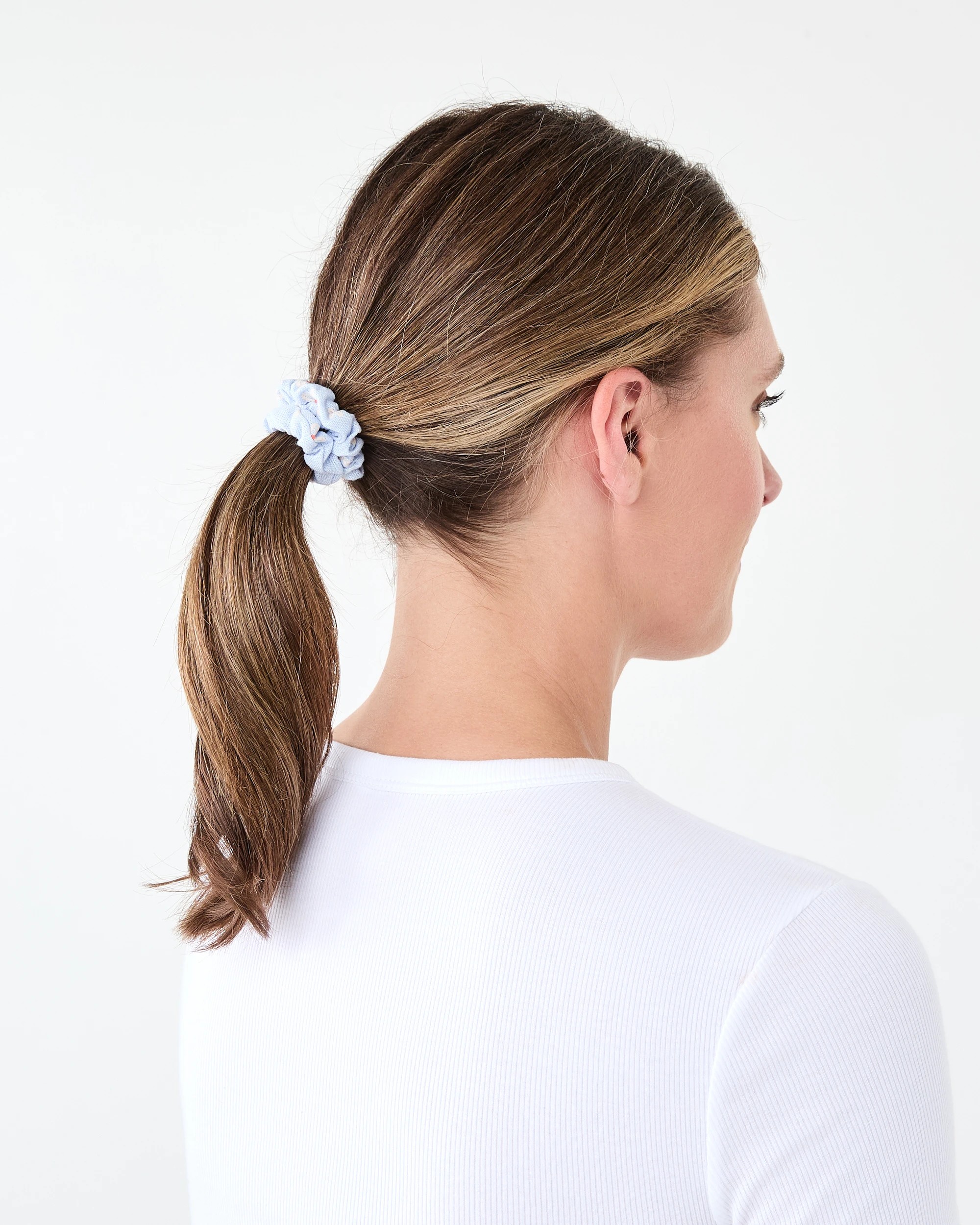 4 5 Pack Mini Broderie Hair Scrunchies, 4 of 5