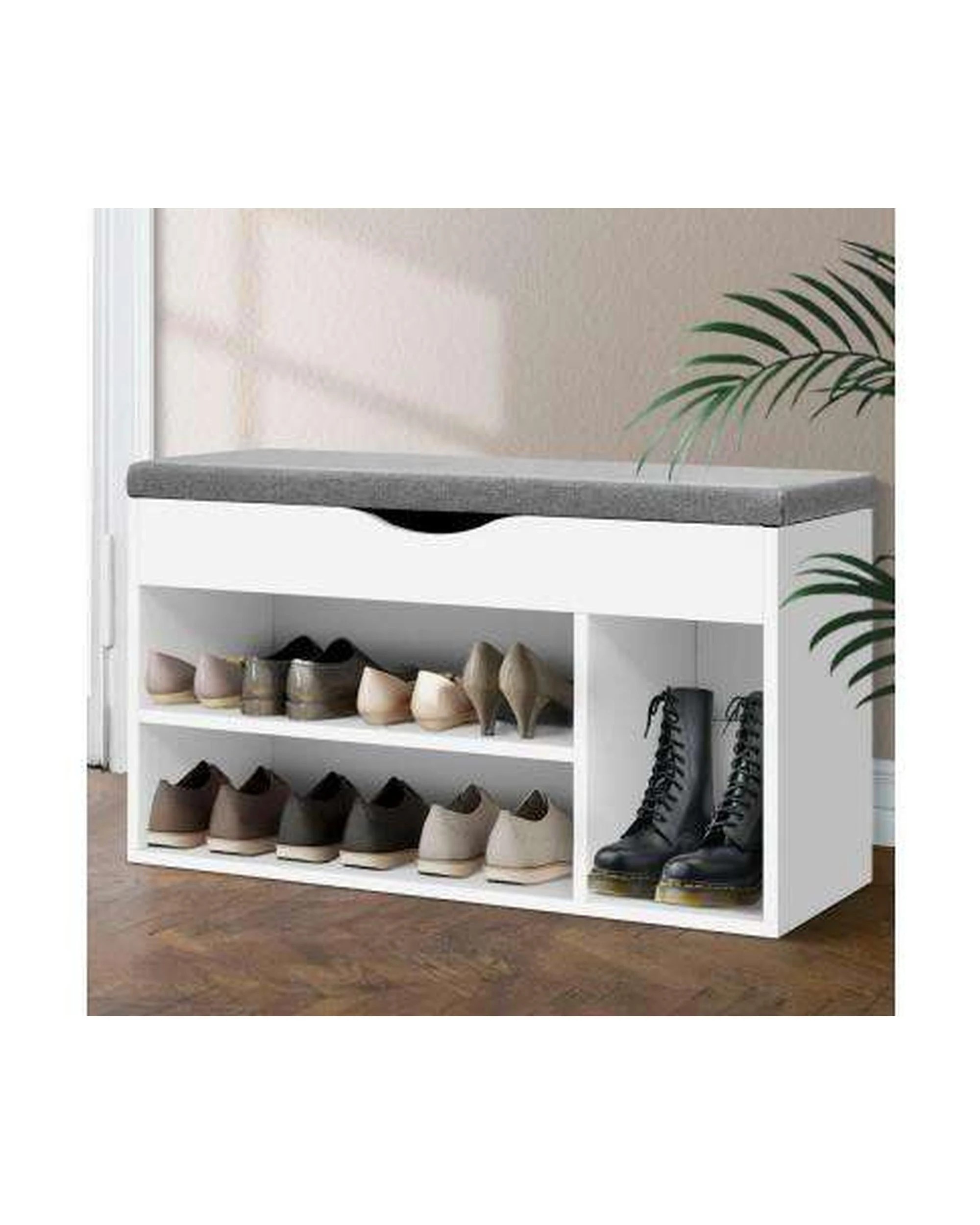 7 Artiss Shoe Rack Bench Shoe Cabinet Allen - White, 7 of 7